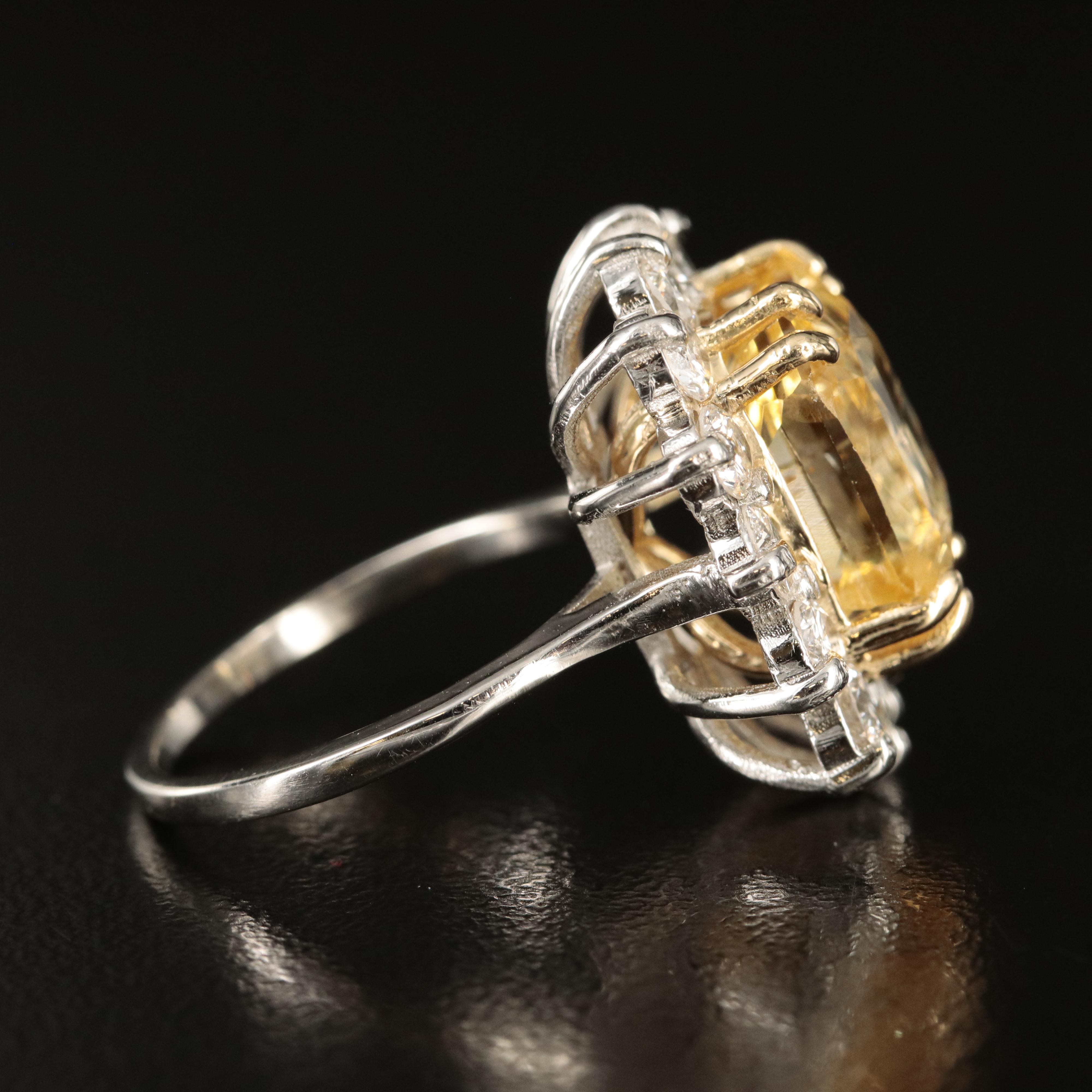 Platinum 9.19 CT Unheated Sapphire and 1.76 CTW Diamond Ring with GIA Report