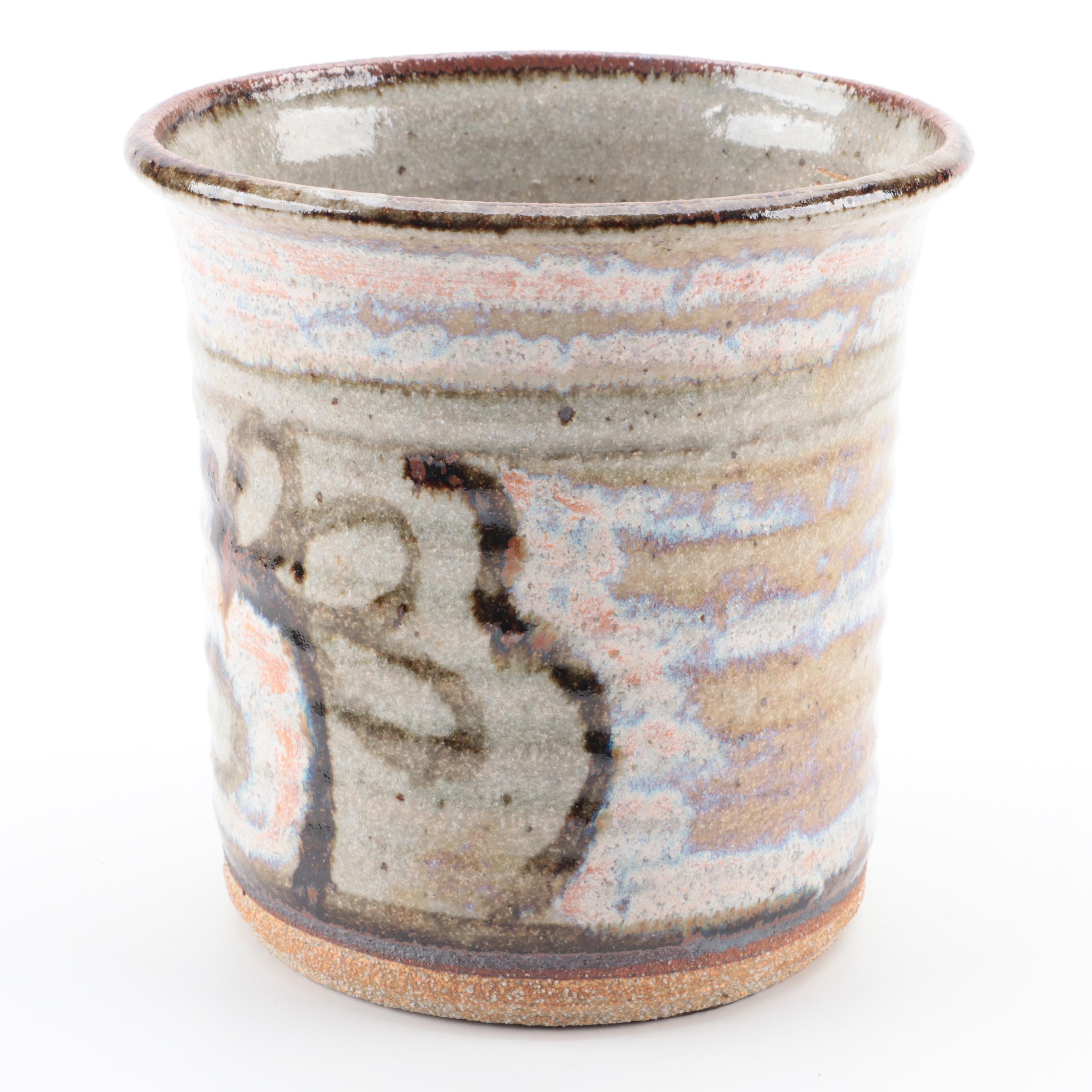 Two Studio Pottery Planters