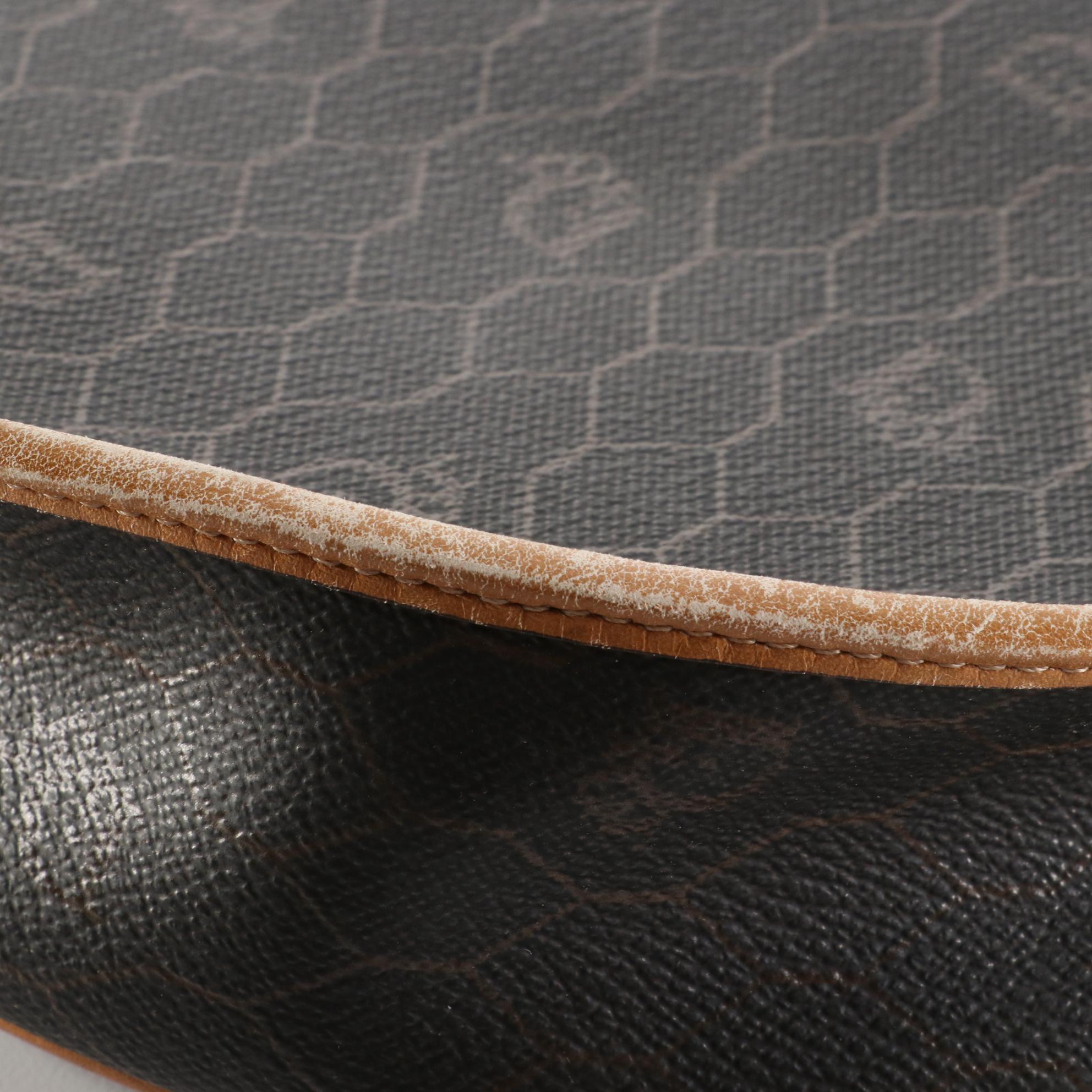 Christian Dior Honeycomb Coated Canvas and Leather Flap Bag