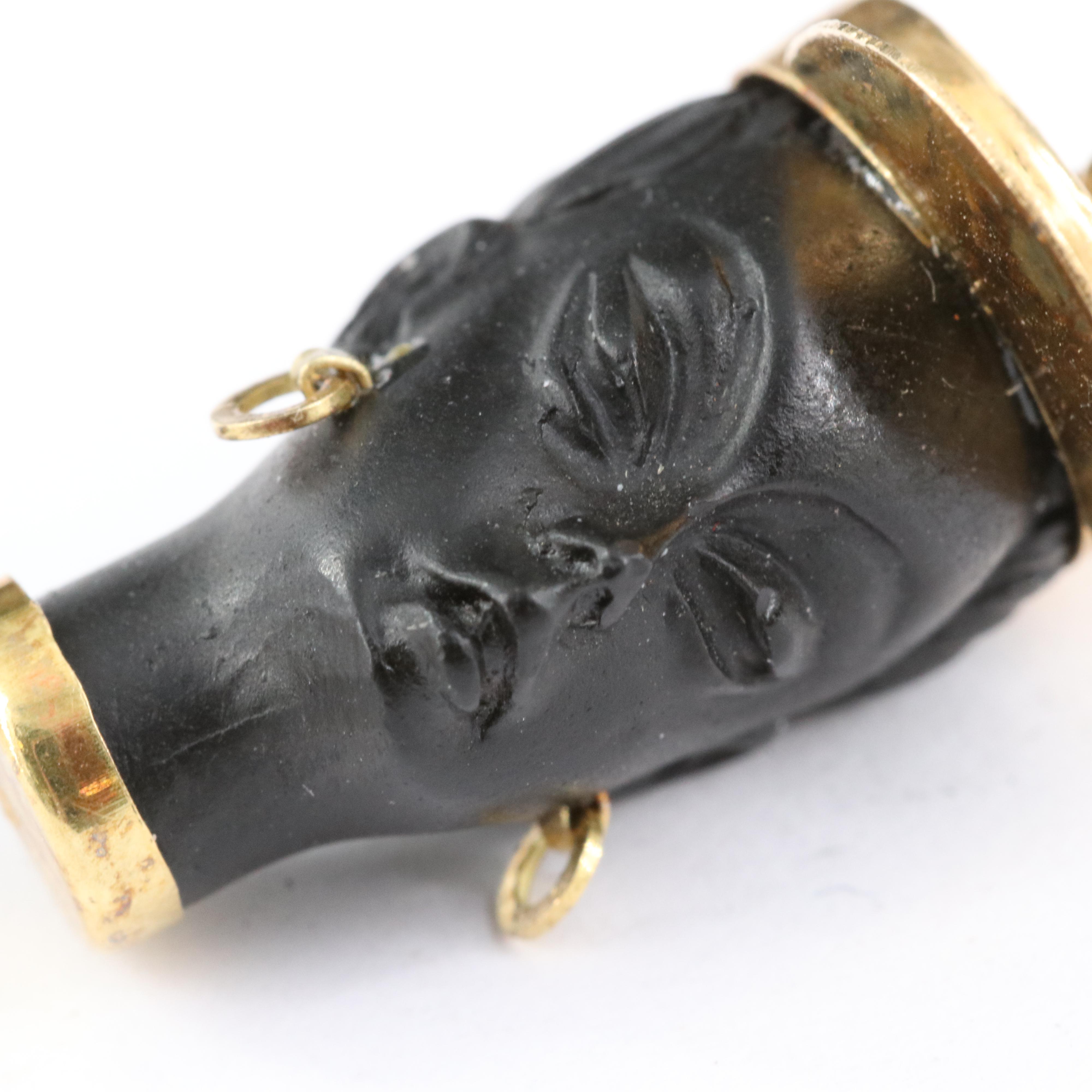 Blackamoor 18K Bust Pendant