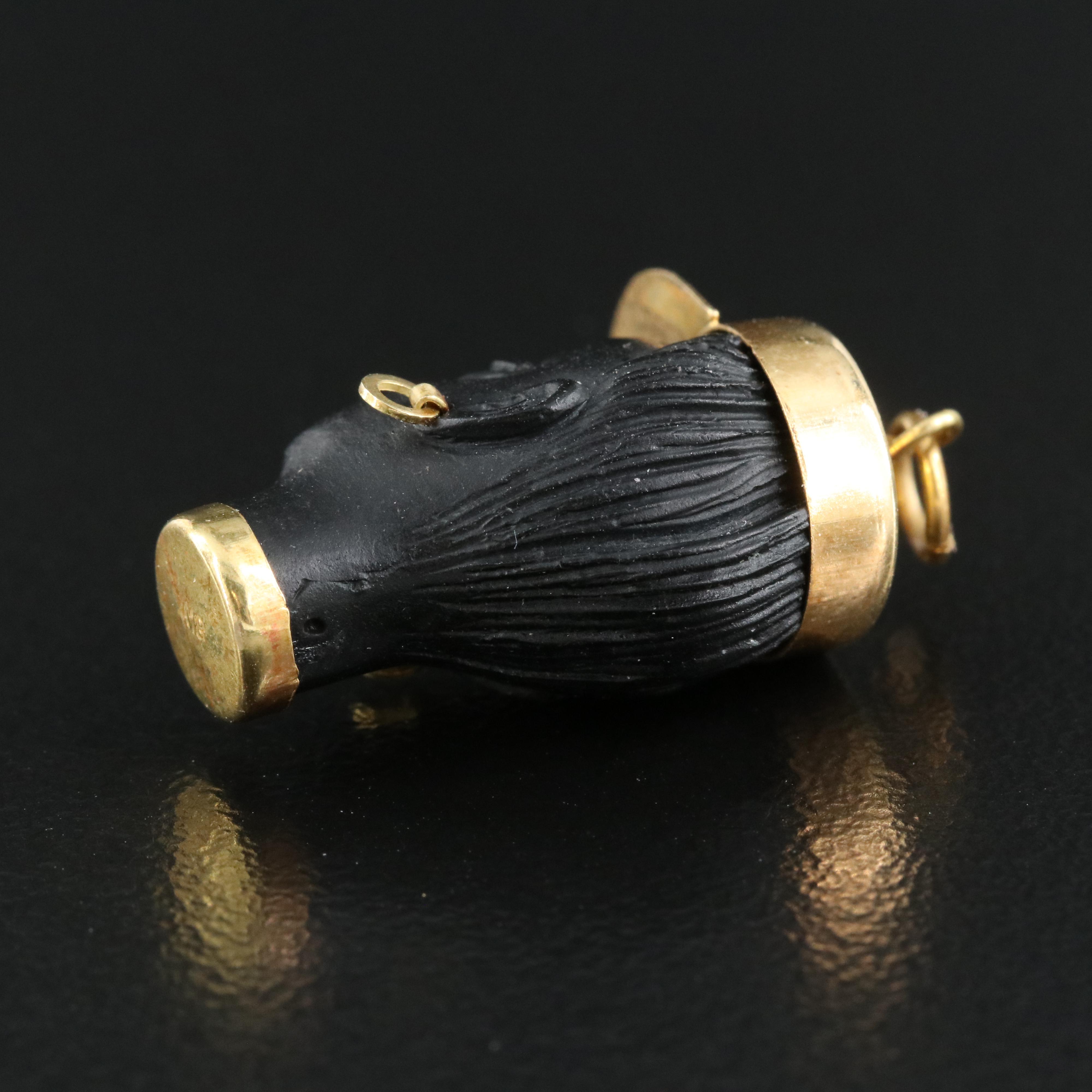 Blackamoor 18K Bust Pendant