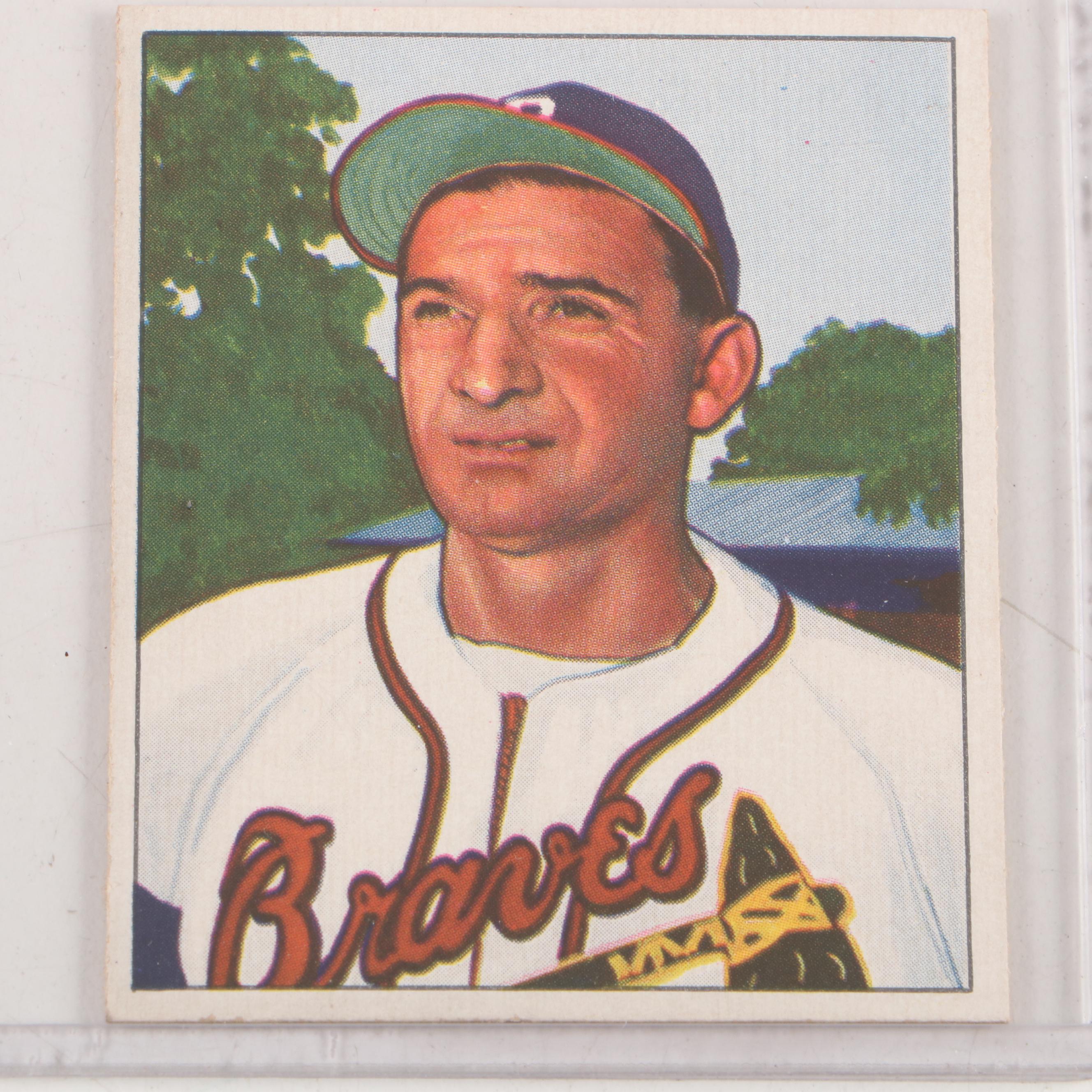 1950 Bowman Baseball Cards with Ted Kluszewski Graded PSA 8 Near Mint