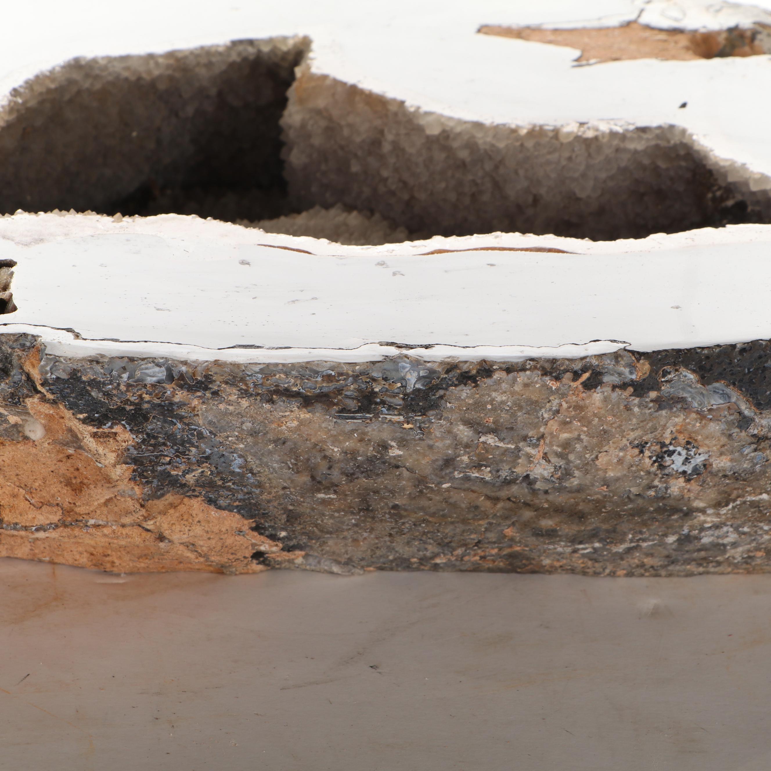 Banded Black Agate Geode Specimen