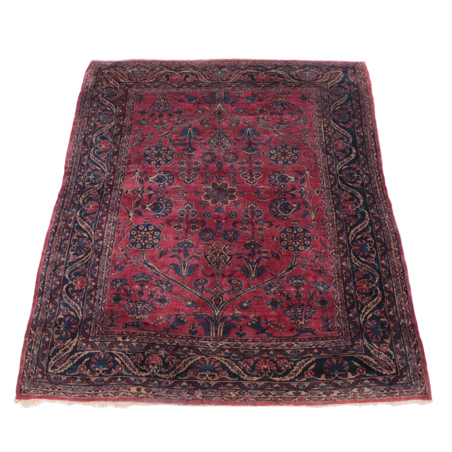 9'3 x 11'9 Hand-Knotted Persian Sarouk Area Rug