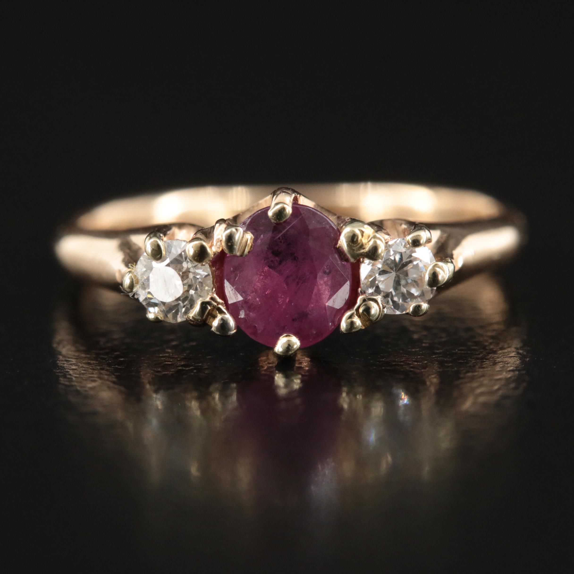 Allsopp-Steller Inc. 14K Ruby and Diamond Ring