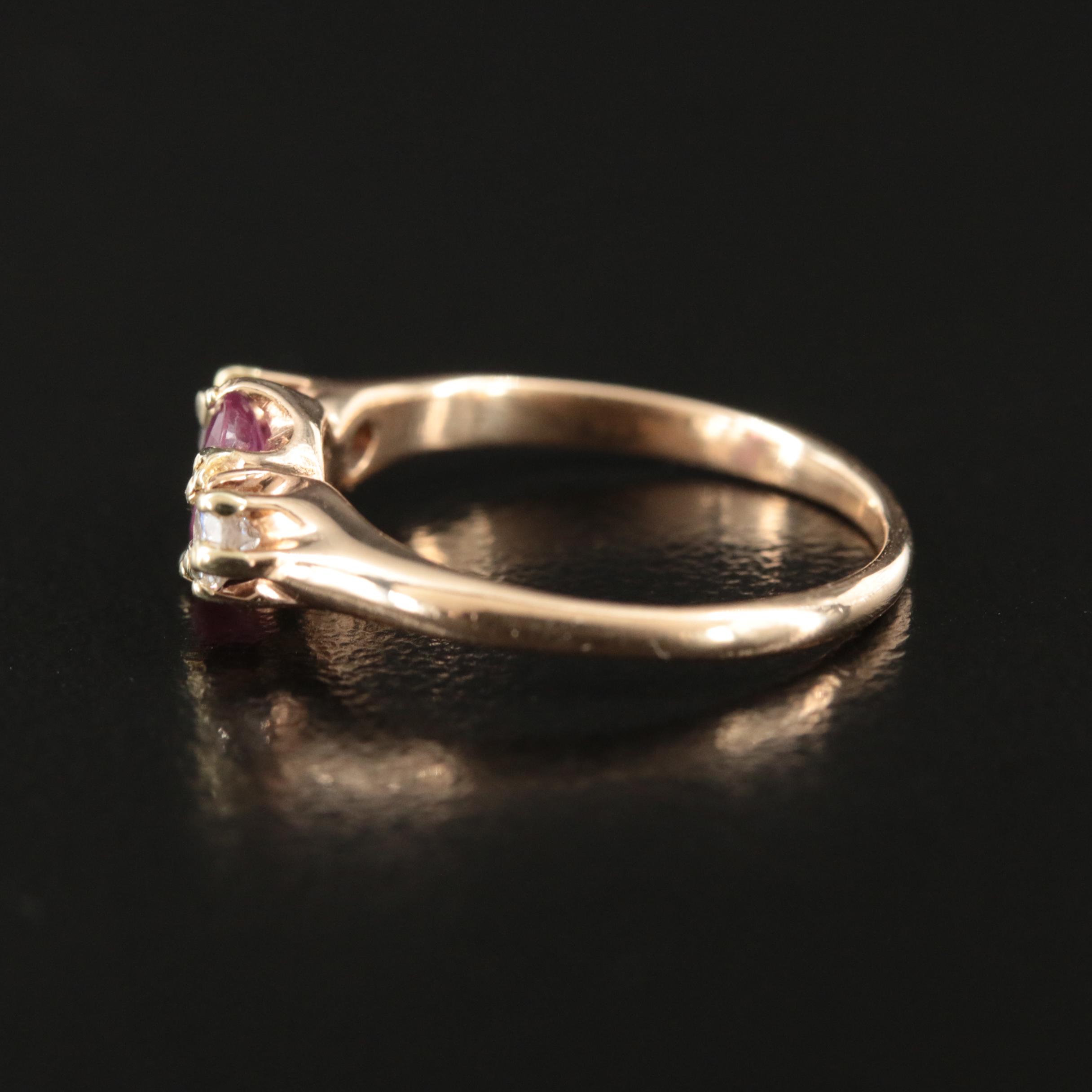 Allsopp-Steller Inc. 14K Ruby and Diamond Ring