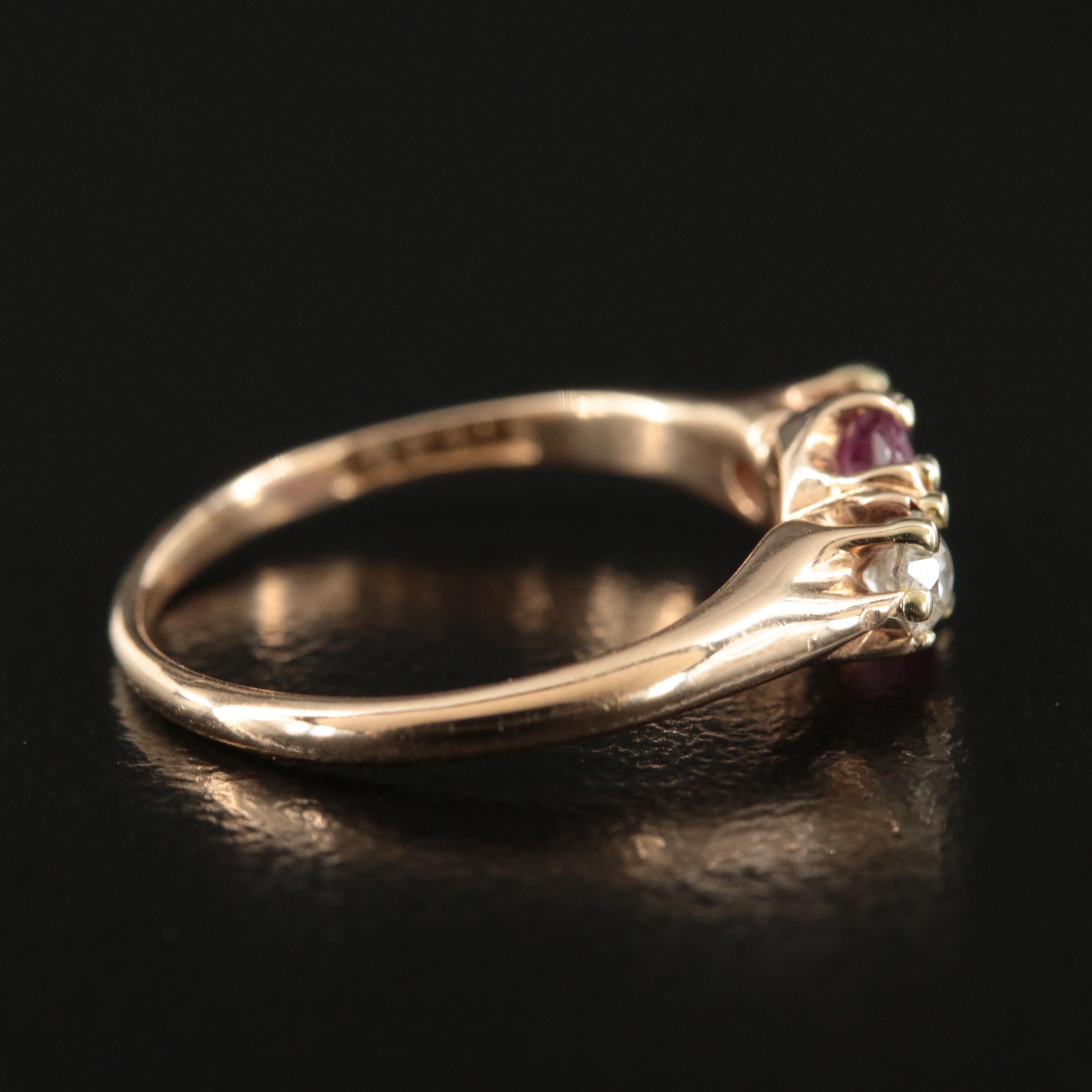 Allsopp-Steller Inc. 14K Ruby and Diamond Ring