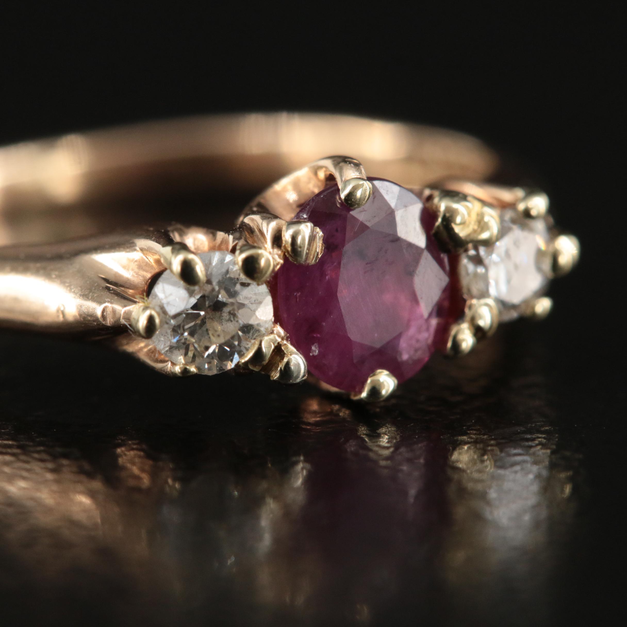 Allsopp-Steller Inc. 14K Ruby and Diamond Ring