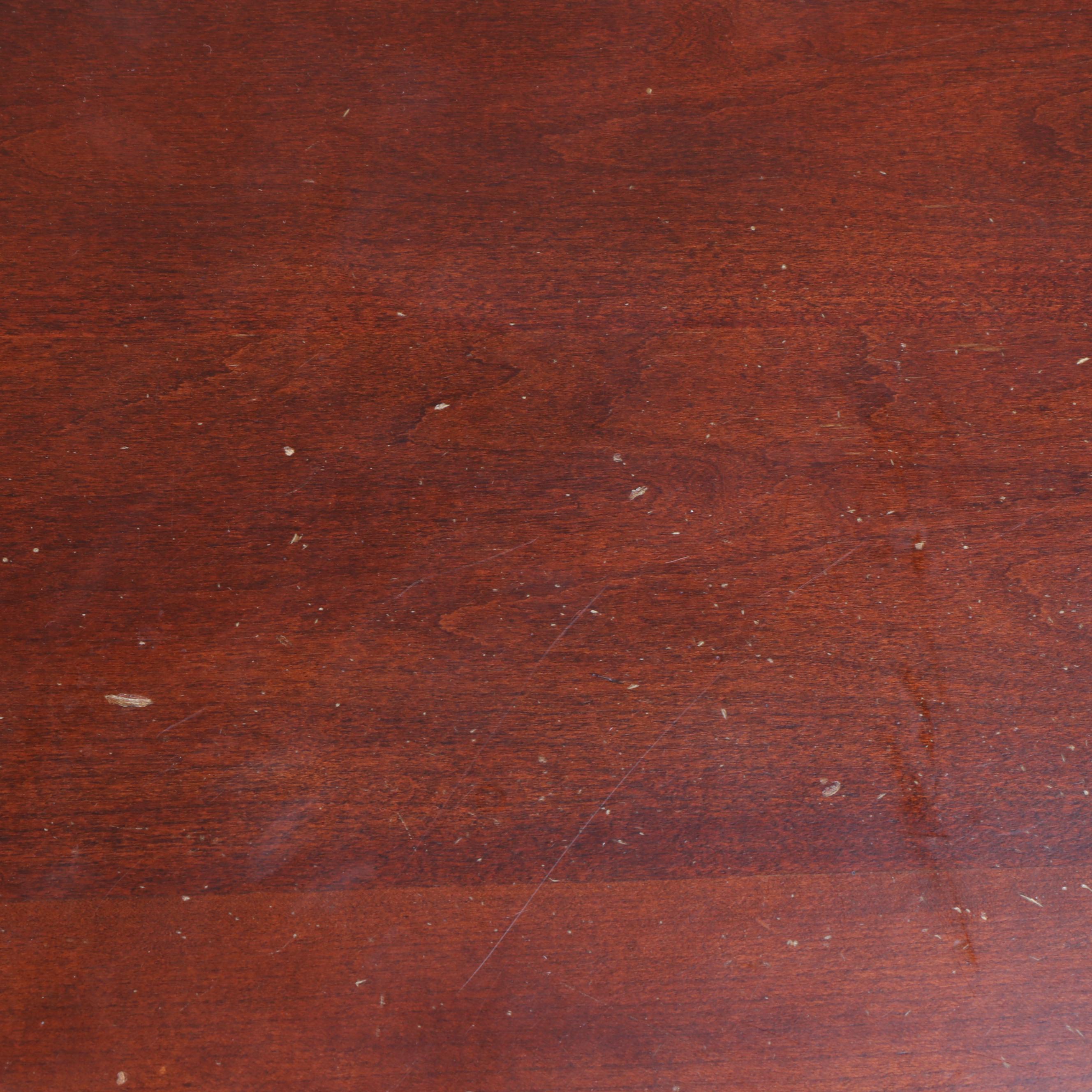 Mahogany-Stained Executive Desk with Global Upholstery Adjustable Chair