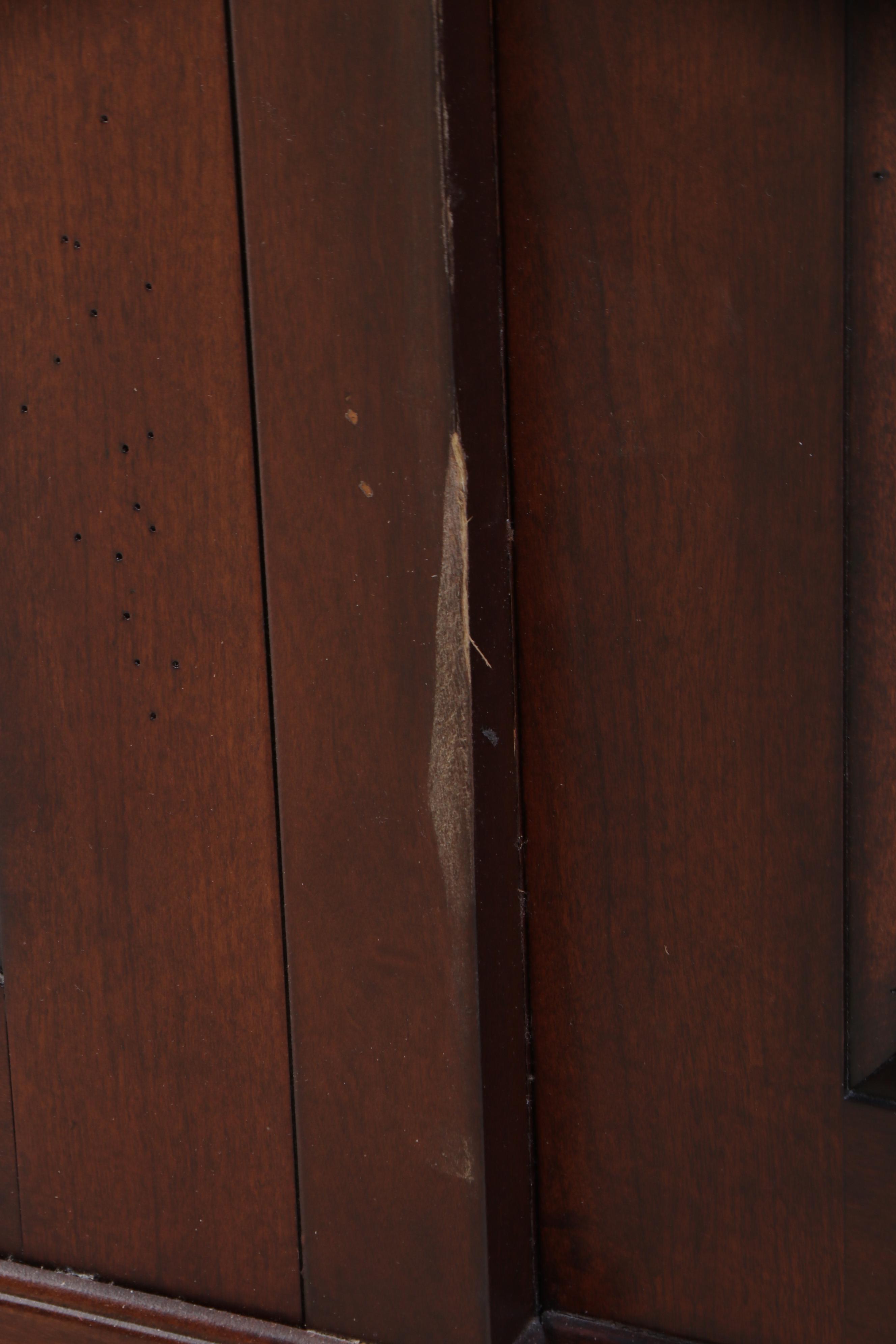 Mahogany-Stained Executive Desk with Global Upholstery Adjustable Chair