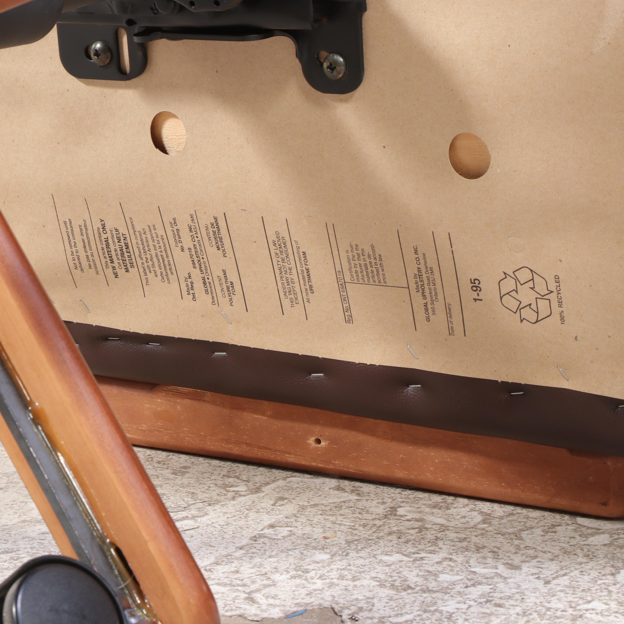 Mahogany-Stained Executive Desk with Global Upholstery Adjustable Chair