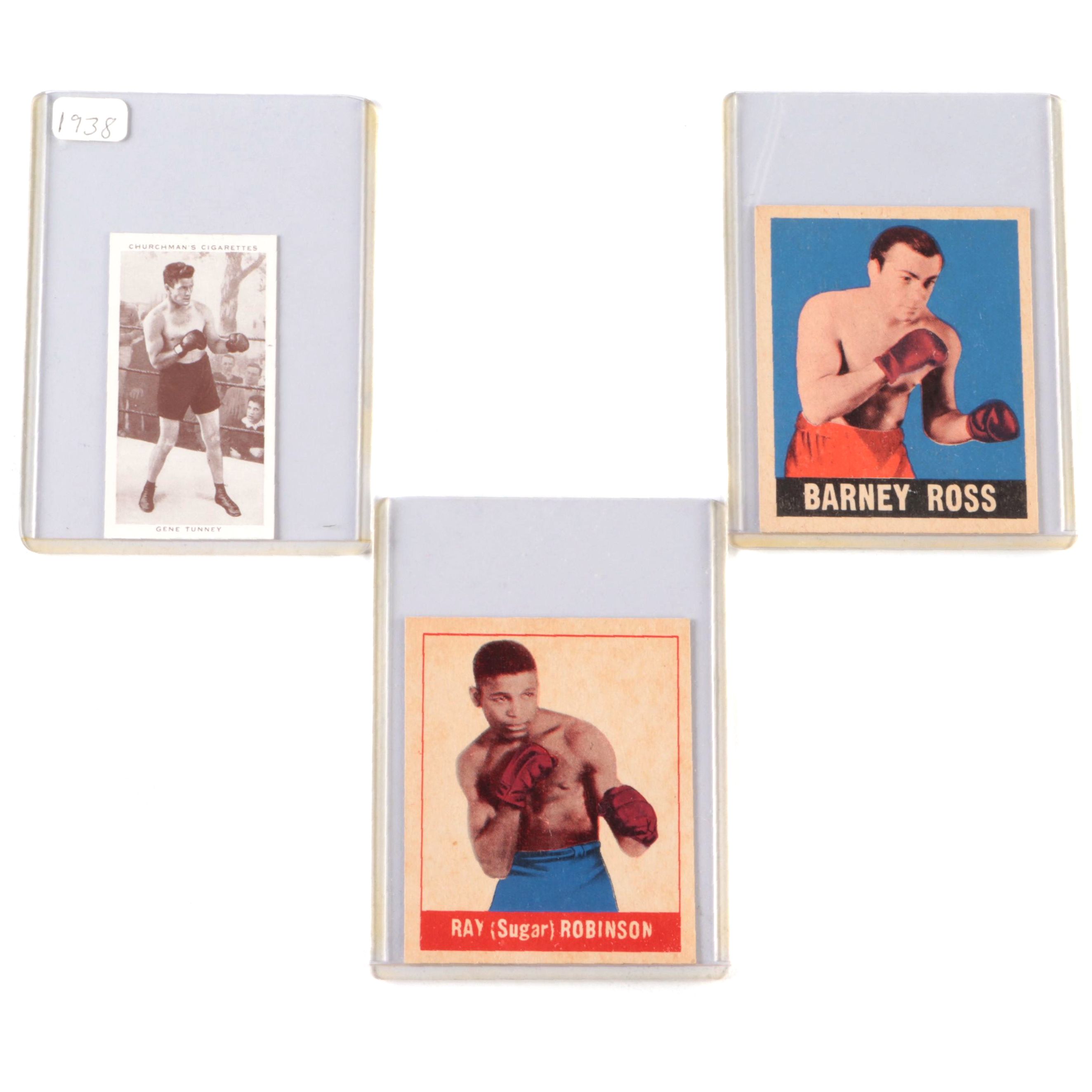 1948 Leaf and 1938 Churchman Boxing Cards with Sugar Ray Robinson and More