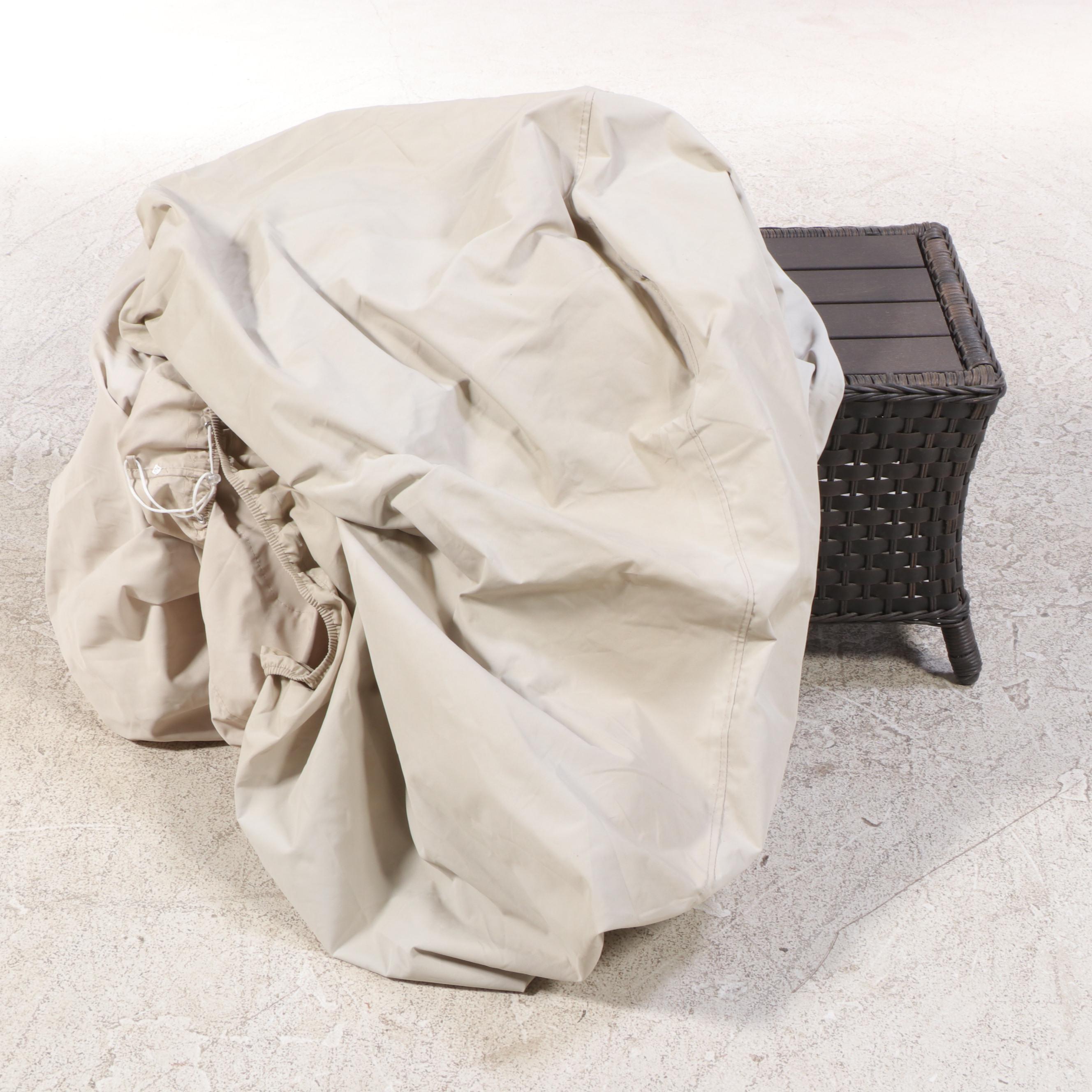 Treasure Garden Resin Wicker Patio Chairs, Loveseat, and Coffee Table