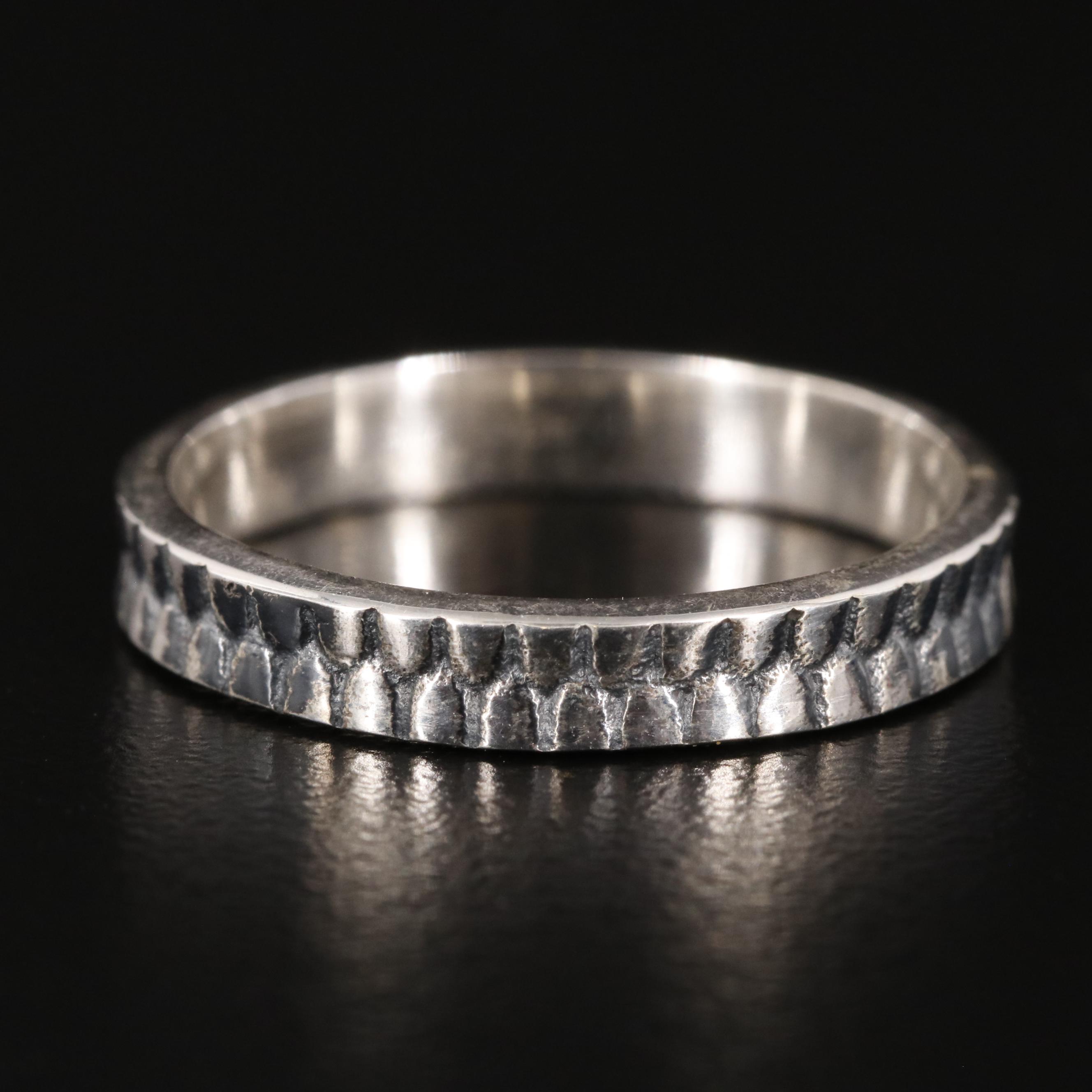 Sterling Textured Band