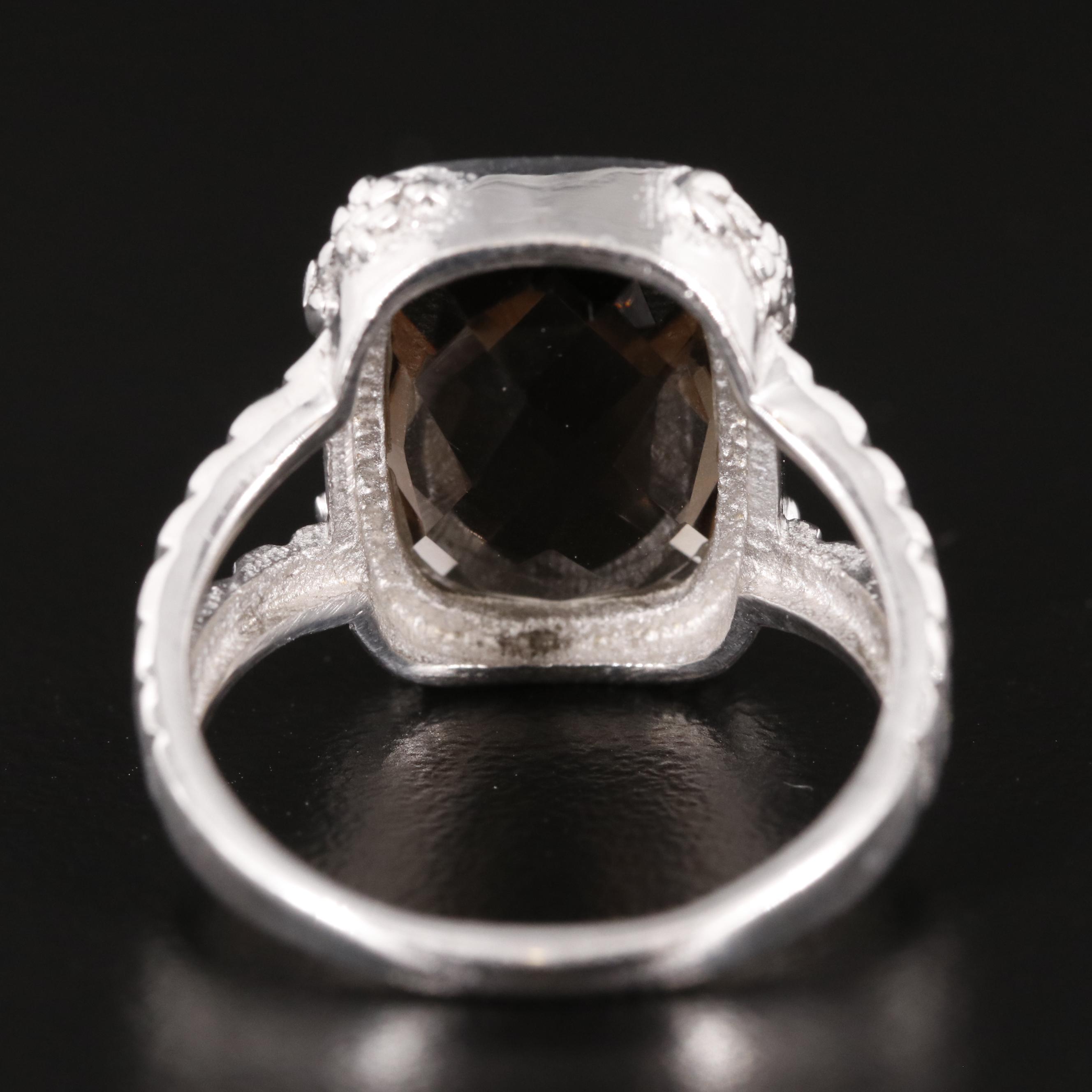 Sterling Smoky Quartz Ring