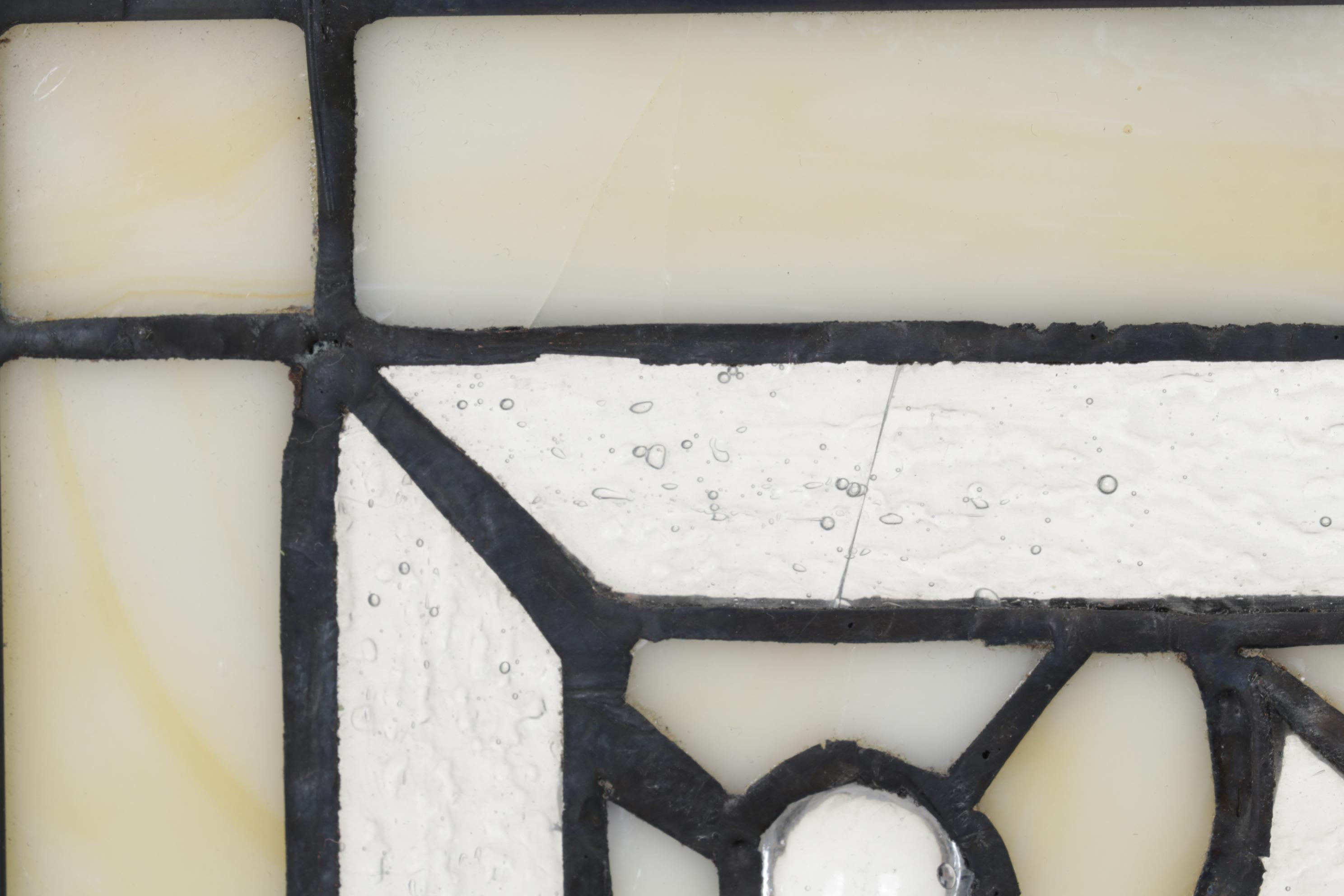 Arts and Crafts Style Slag and Leaded Glass Hanging Panel