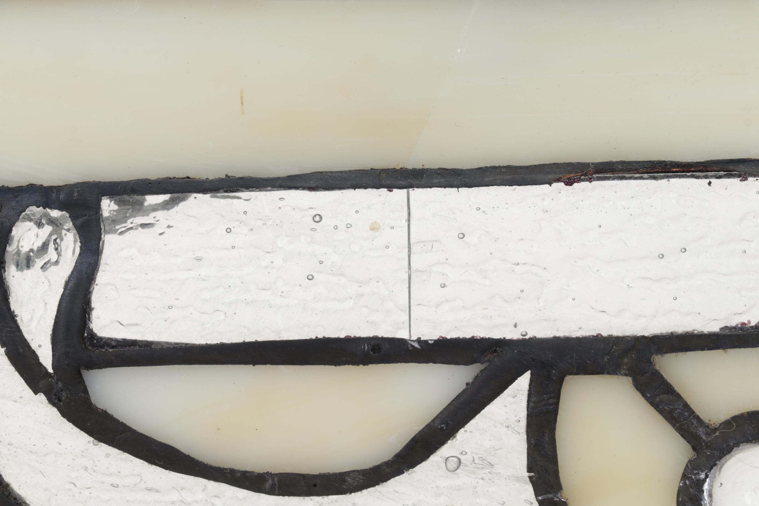 Arts and Crafts Style Slag and Leaded Glass Hanging Panel