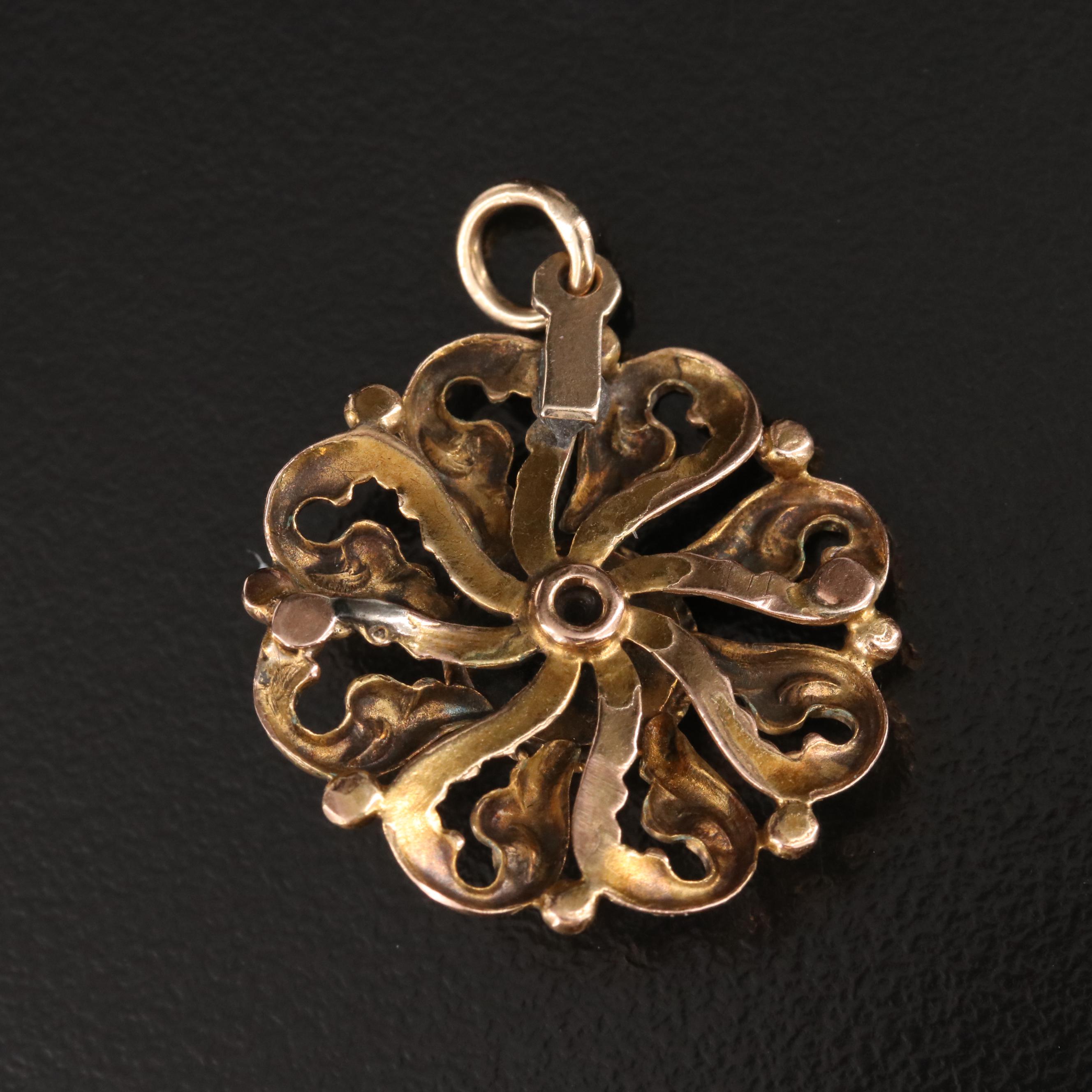 Renaissance Revival 14K Opal Pendant