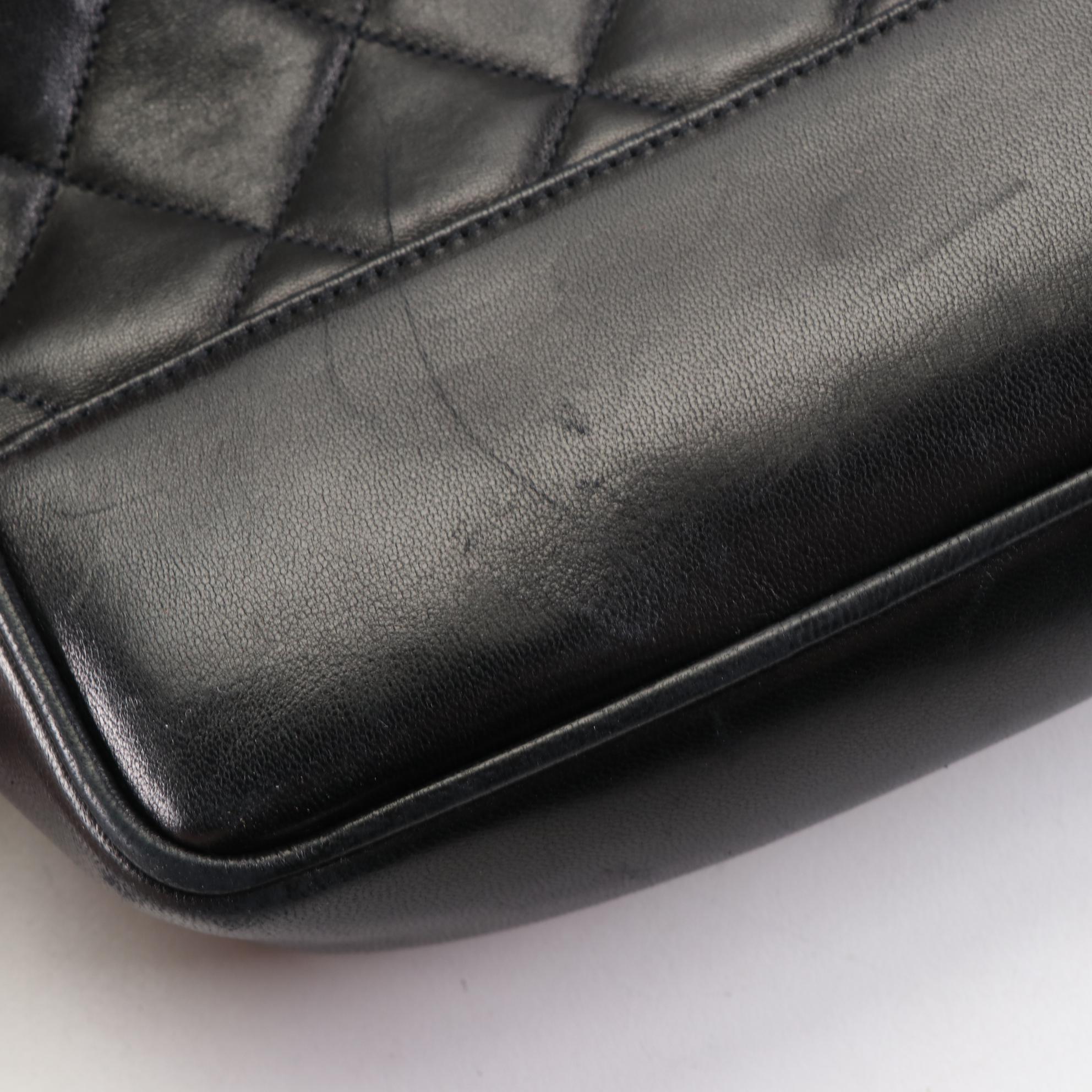 Chanel Shoulder Tote Bag in Black Quilted Lambskin Leather