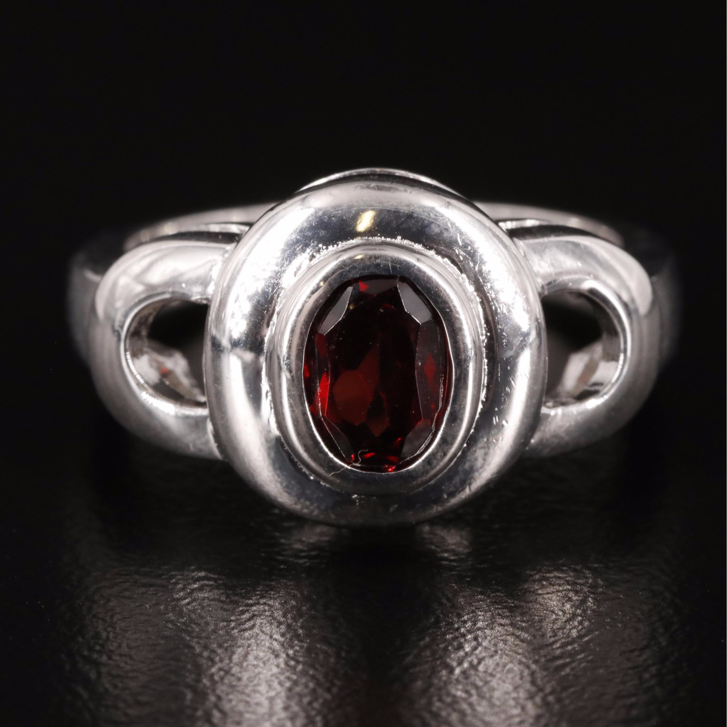 Sterling Garnet Ring