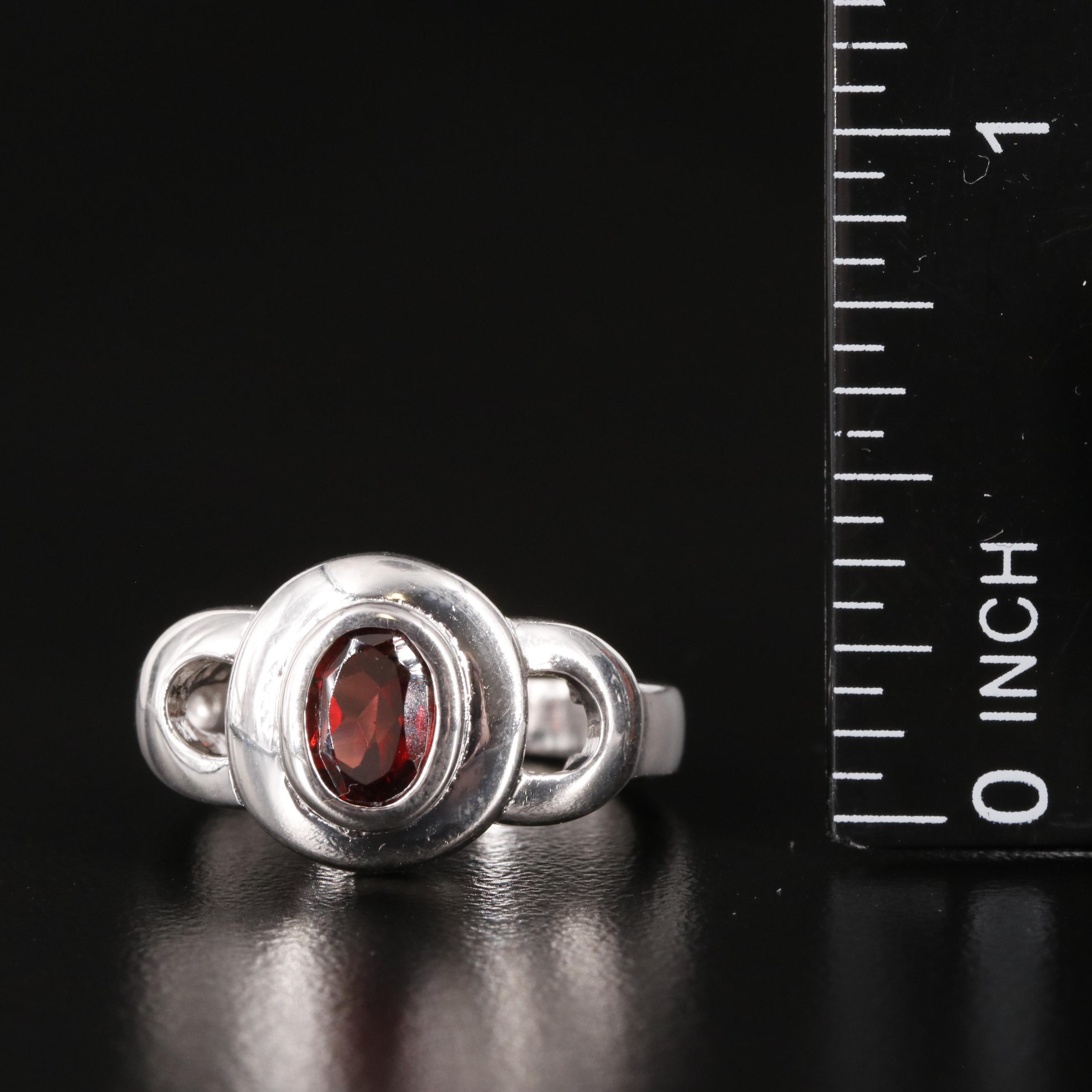 Sterling Garnet Ring