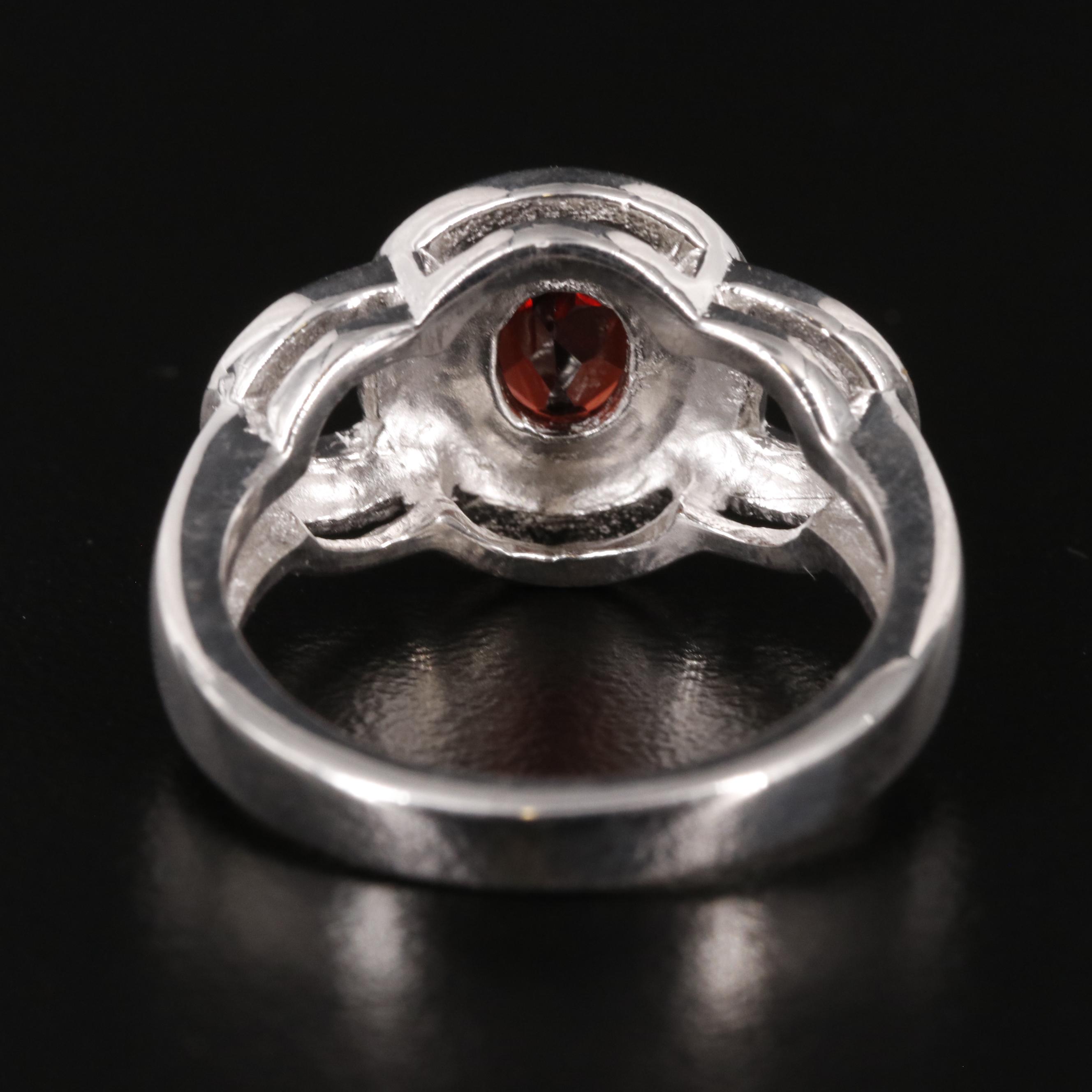 Sterling Garnet Ring