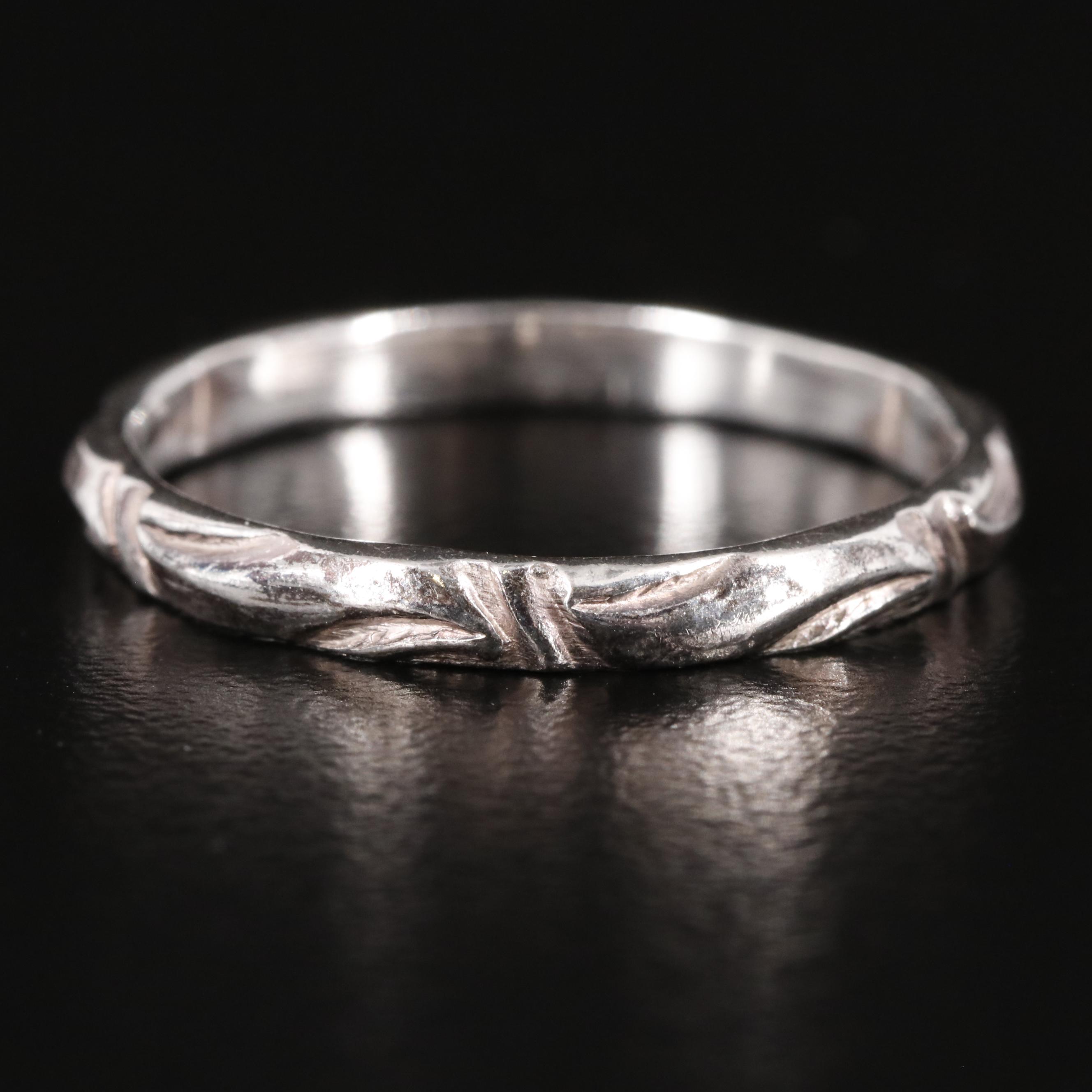 Sterling Textured Band