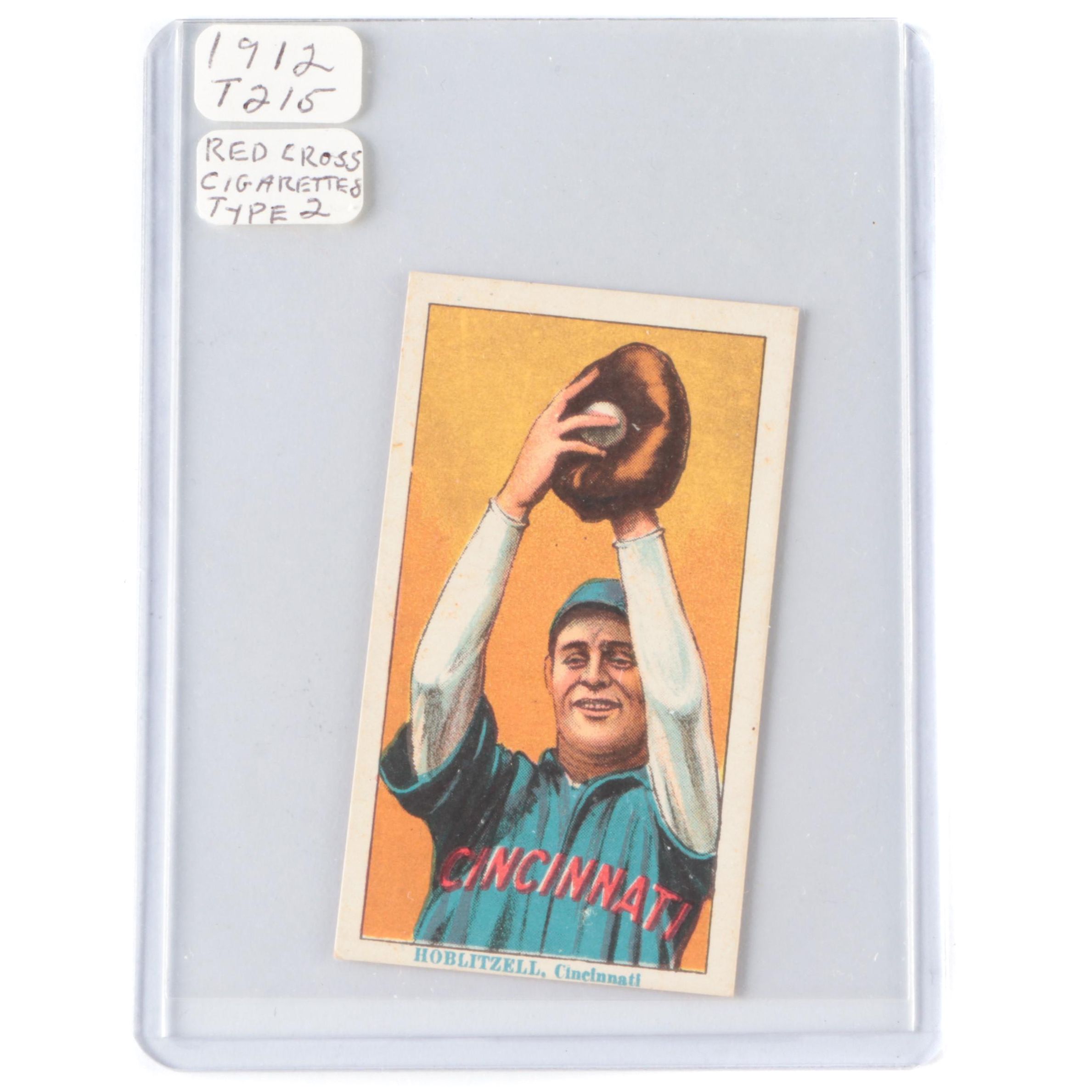1912 T215 Dick Hoblitzell Red Cross Tobacco Type 2 Baseball Card