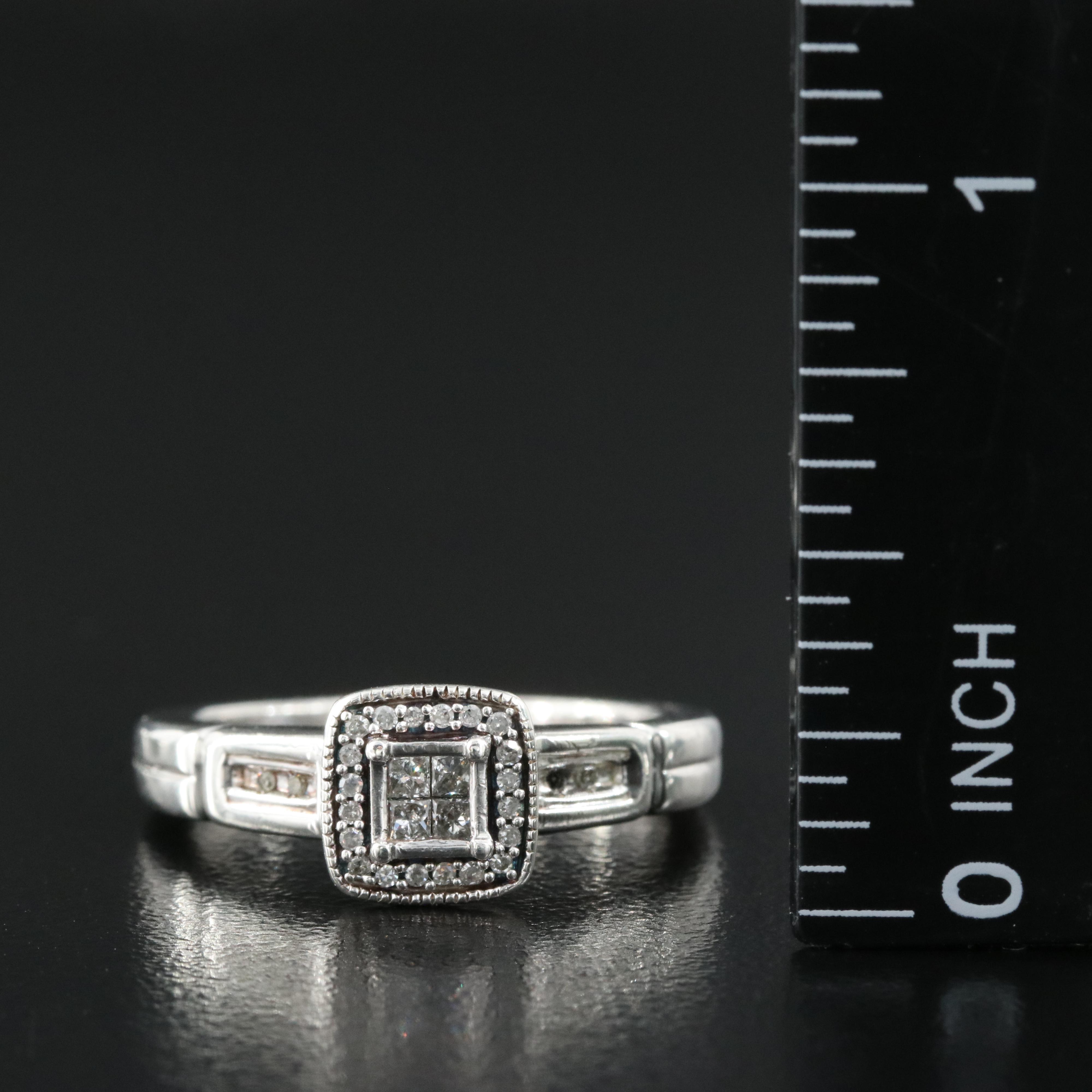 Sterling Diamond Ring and Band