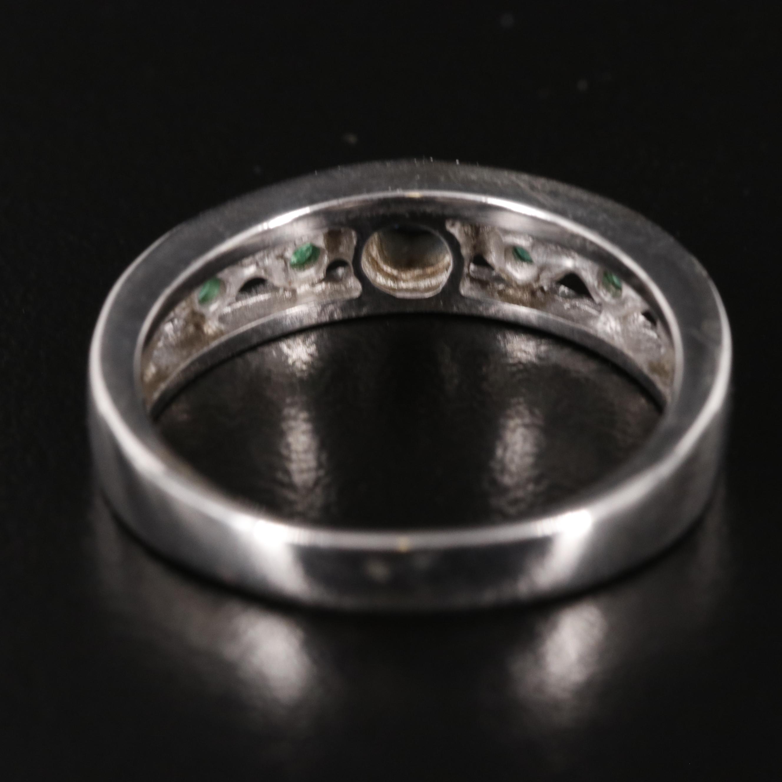 Sterling Sapphire and Emerald Band