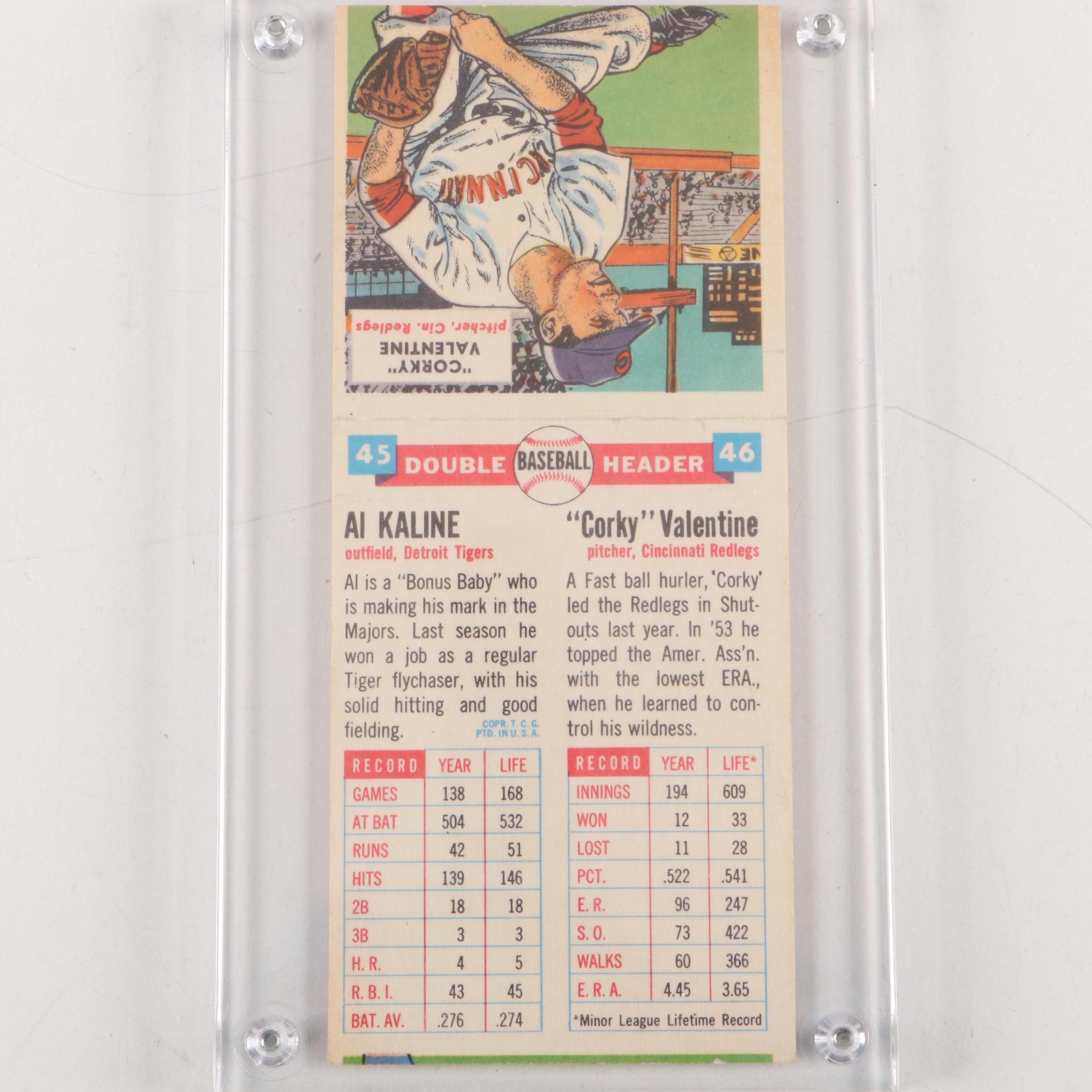 1955 Topps Doubleheaders Baseball Cards with Al Kaline, Bob Turley and More