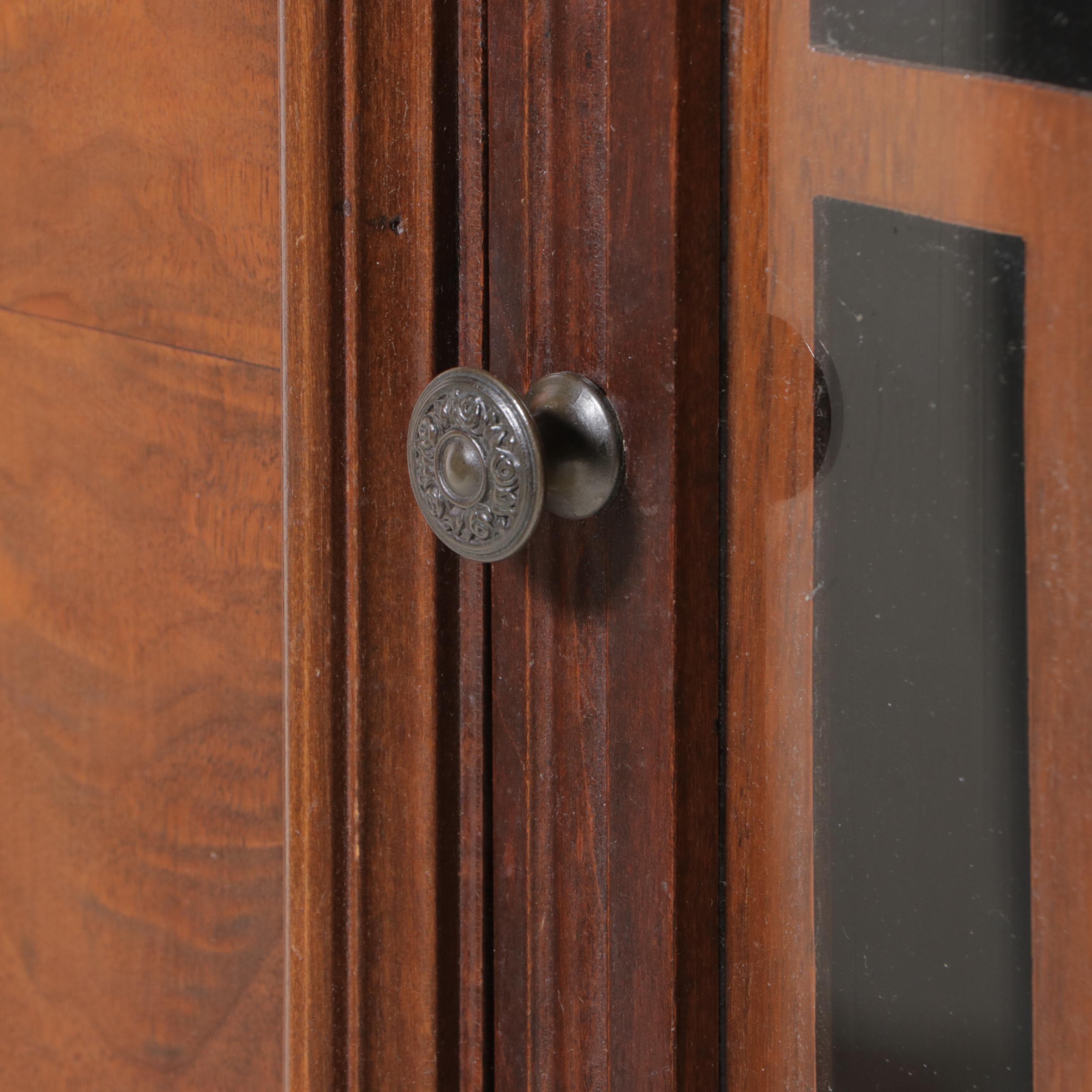 Jacobean Revival Walnut China Cabinet, circa 1930