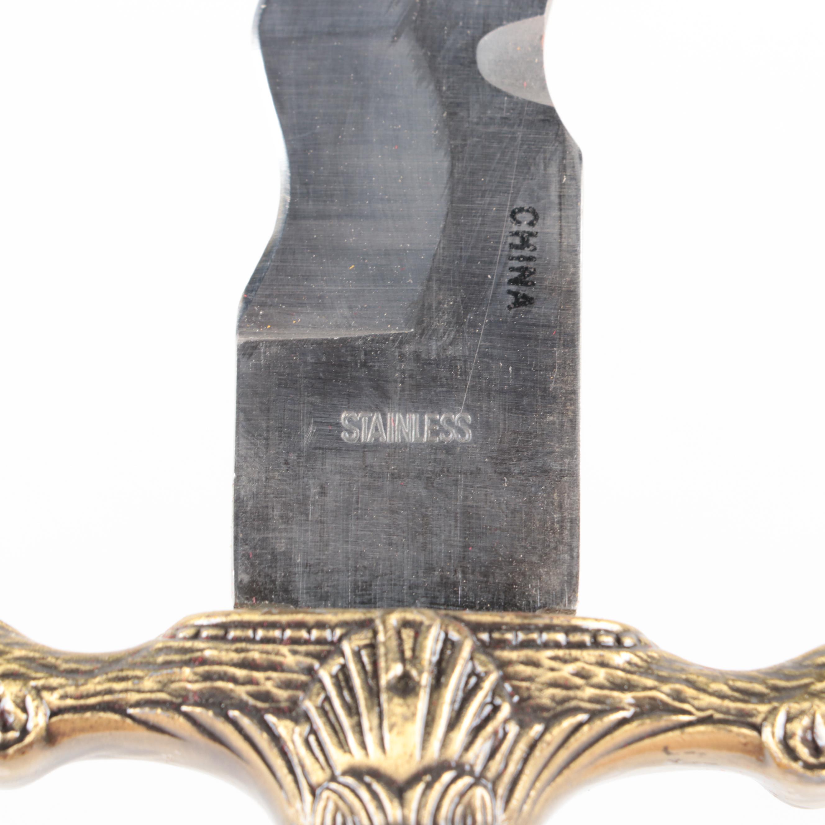 Stainless Steel Cheetah Flamberge Dagger