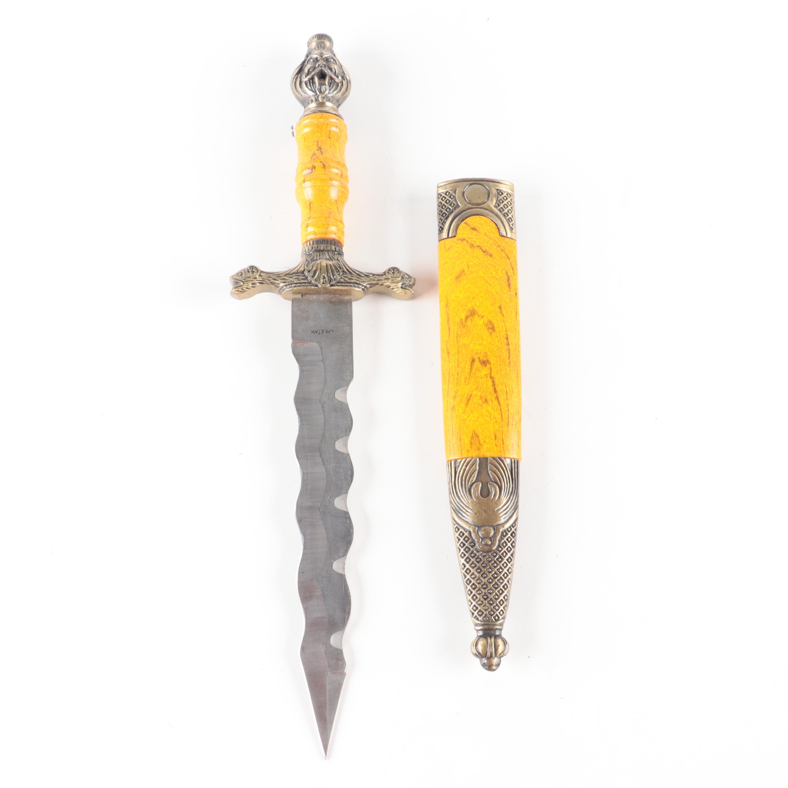 Stainless Steel Cheetah Flamberge Dagger