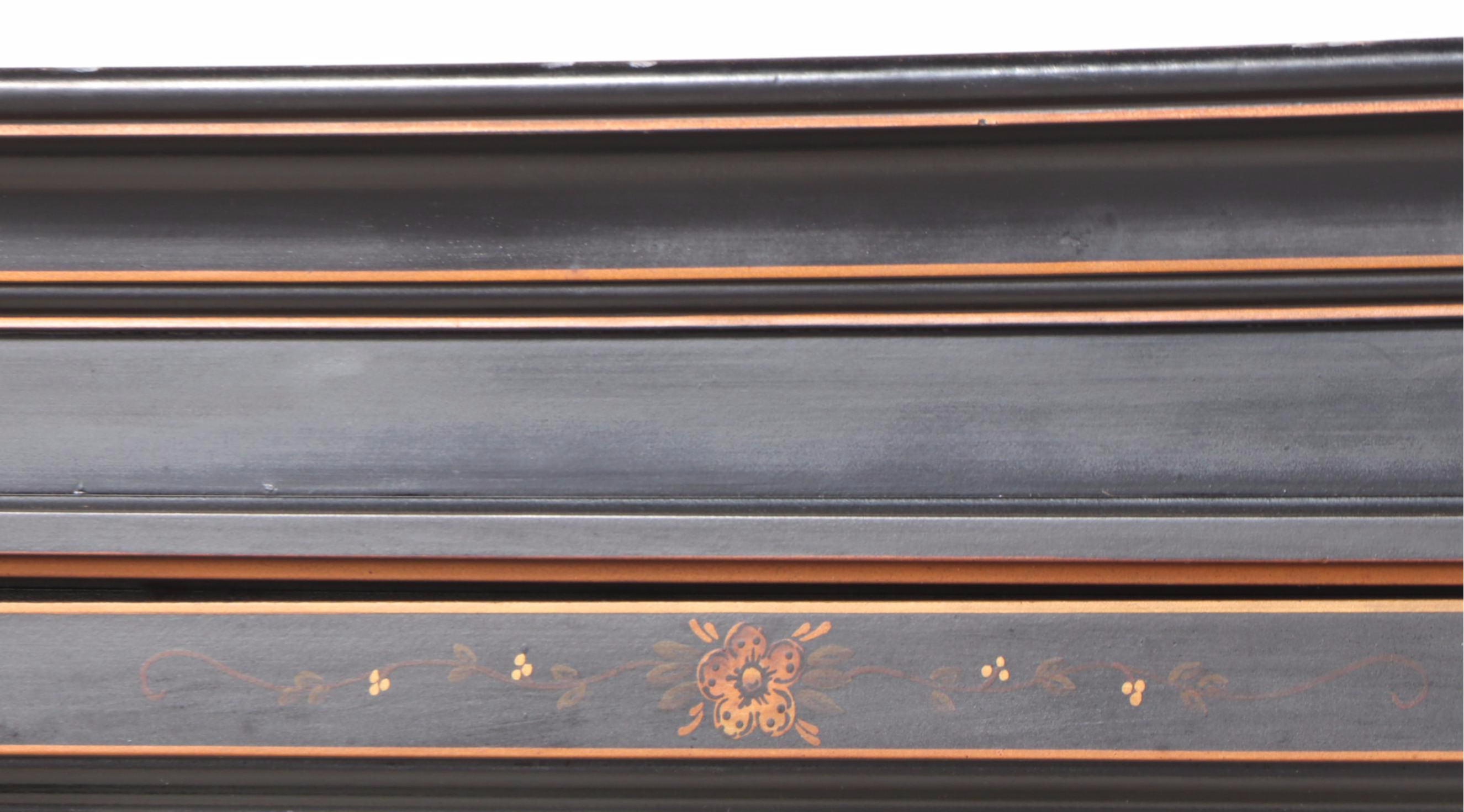 Jasper Cabinet Co. Chinoiserie Style Black Lacquered China Cabinet