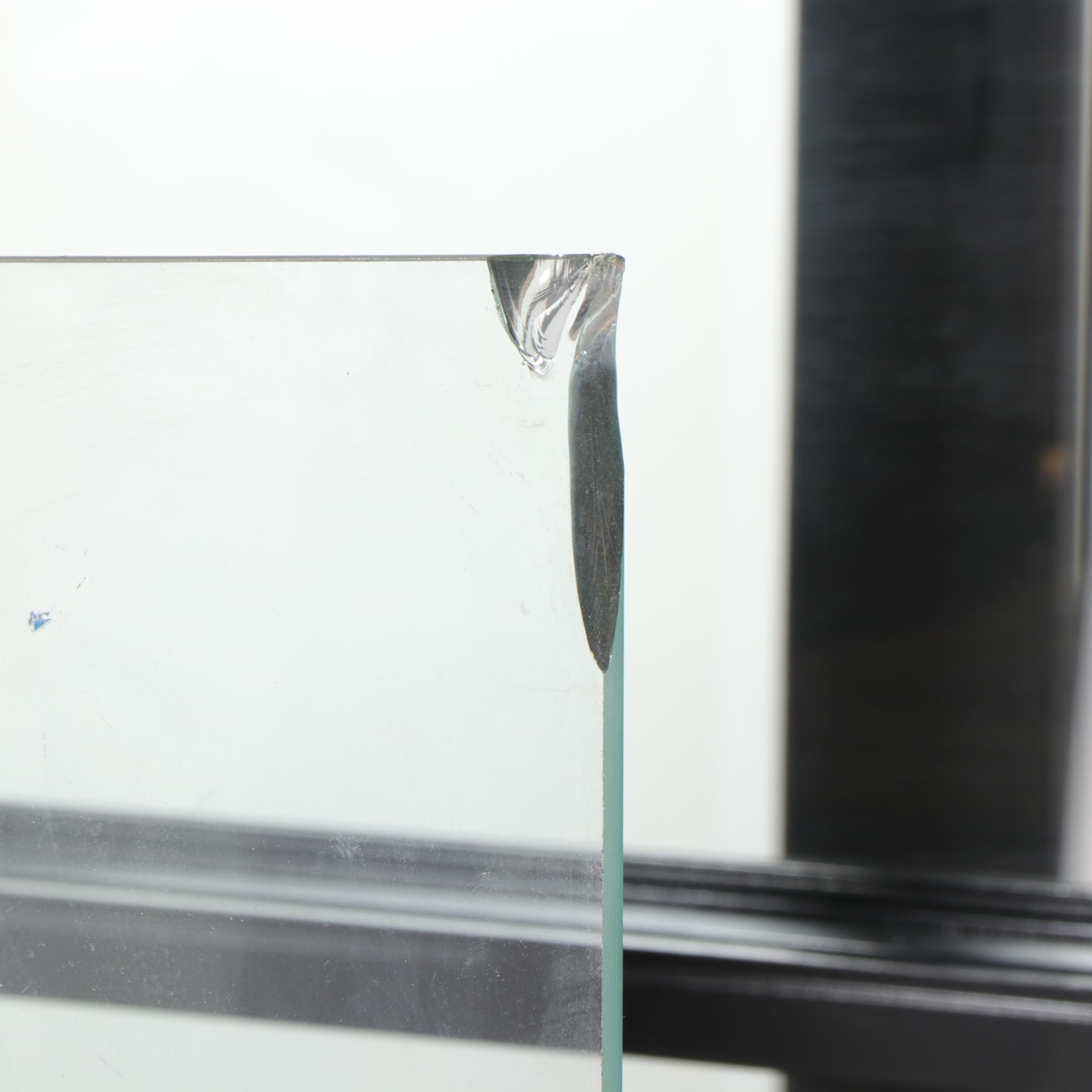 Jasper Cabinet Co. Chinoiserie Style Black Lacquered China Cabinet