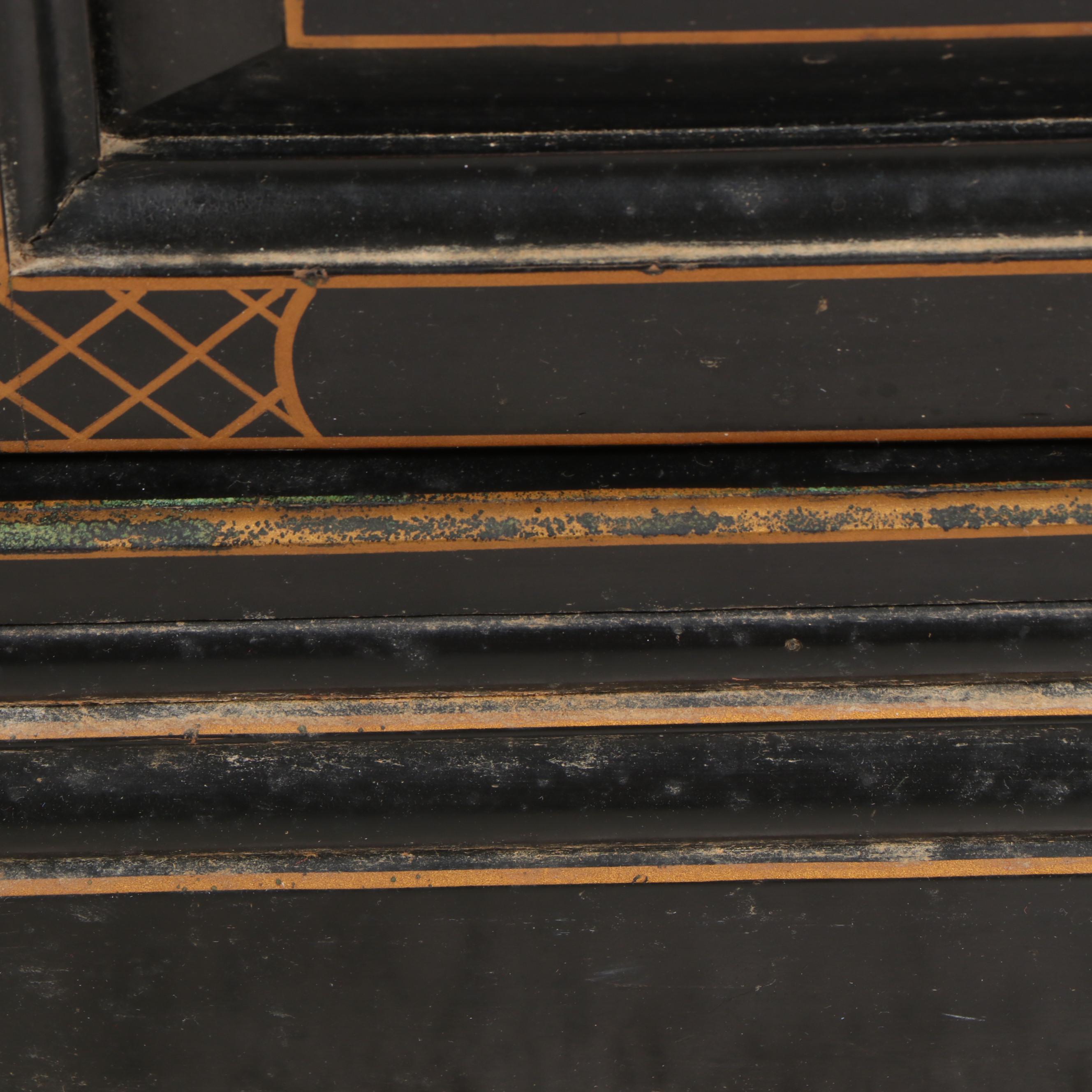 Jasper Cabinet Co. Chinoiserie Style Black Lacquered China Cabinet