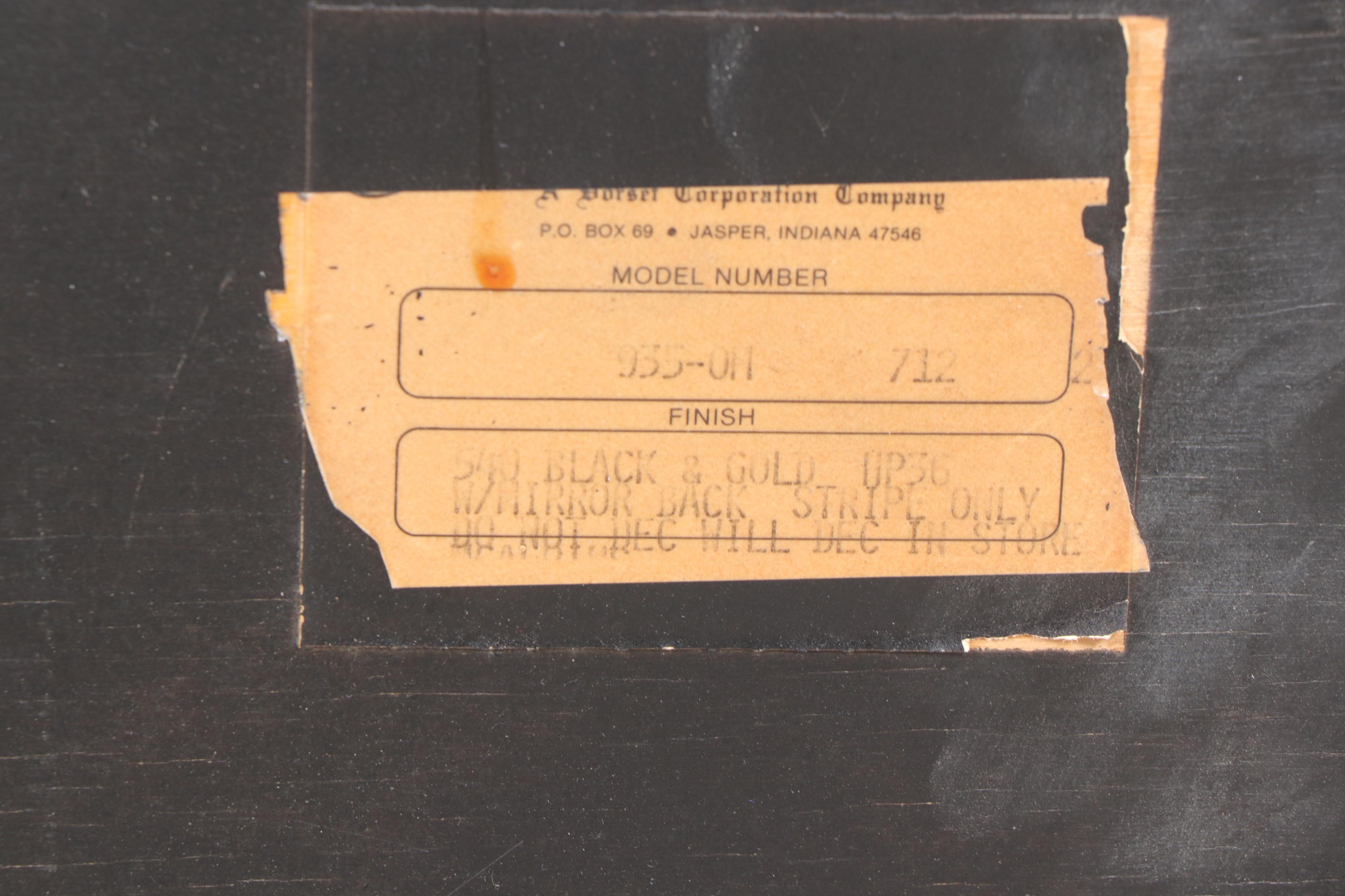 Jasper Cabinet Co. Chinoiserie Style Black Lacquered China Cabinet