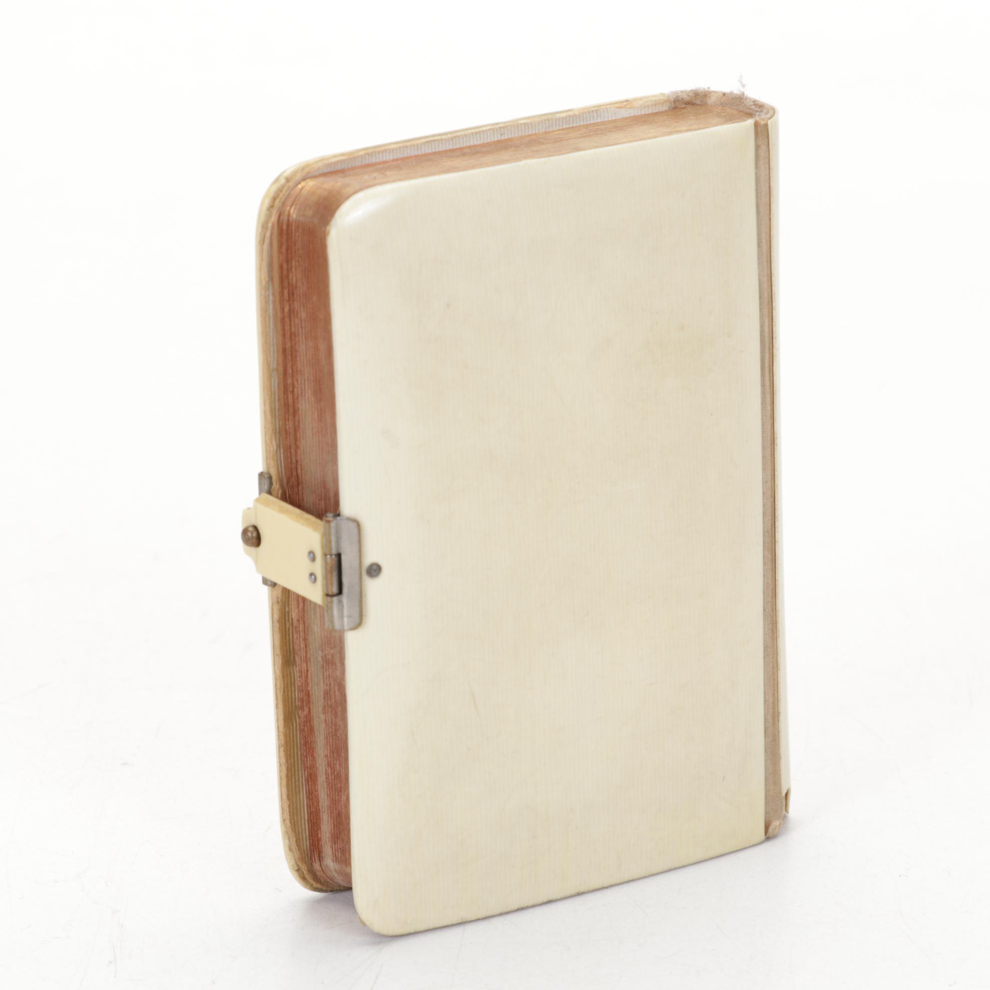 Chalkware Infant of Prague with Communicants Manual and Russian Icon