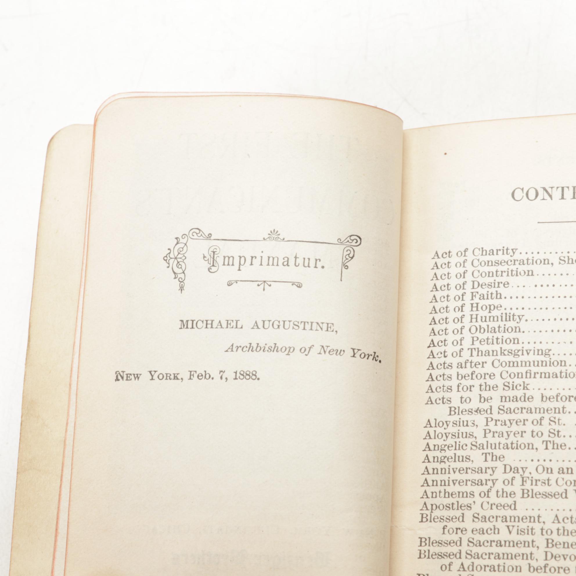 Chalkware Infant of Prague with Communicants Manual and Russian Icon