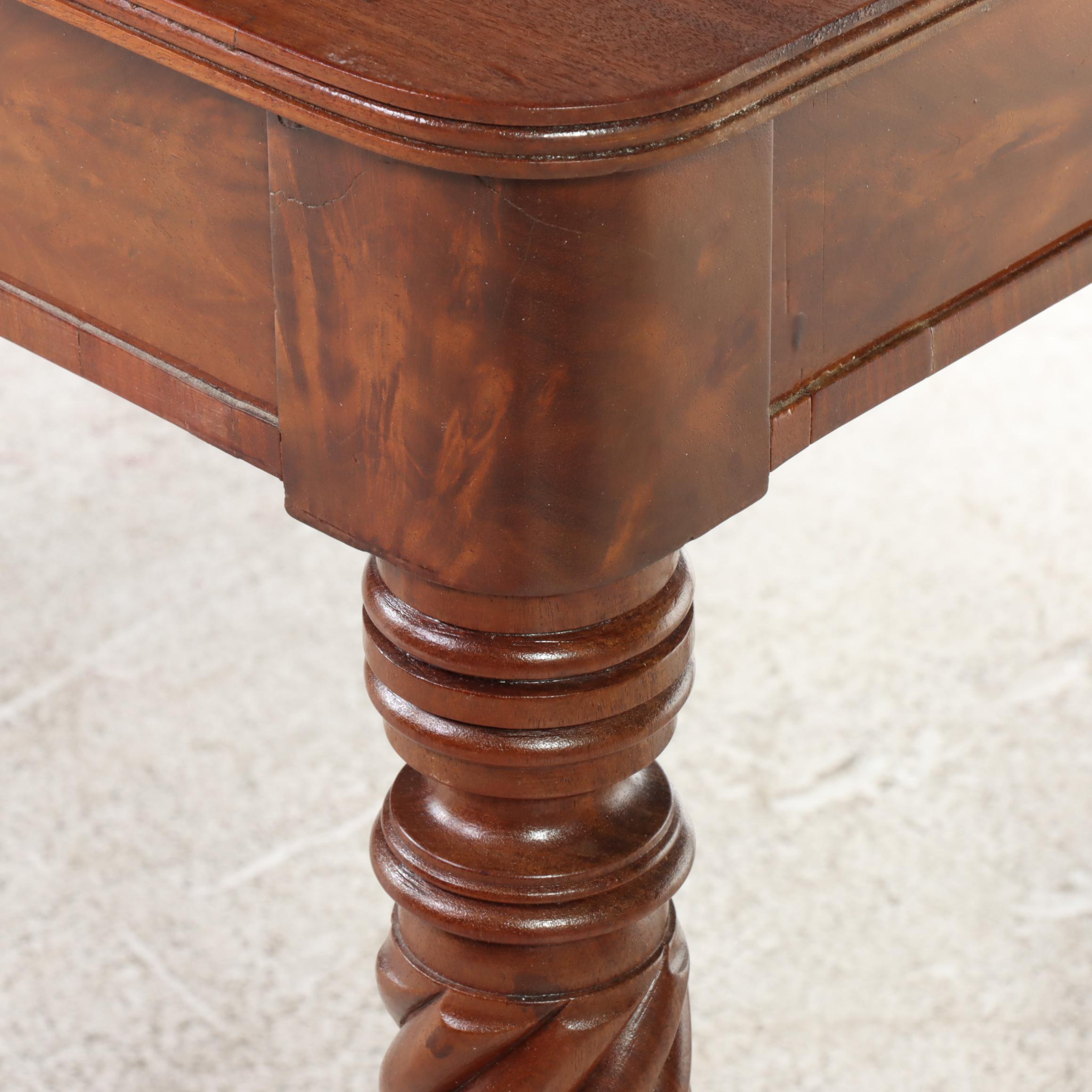 Late Federal Flame Mahogany Games Table, circa 1830