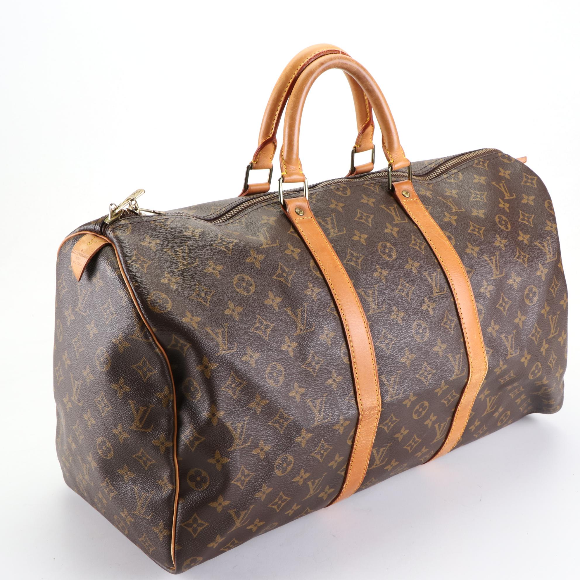 Louis Vuitton Keepall 50 in Monogram Canvas and Vachetta Leather