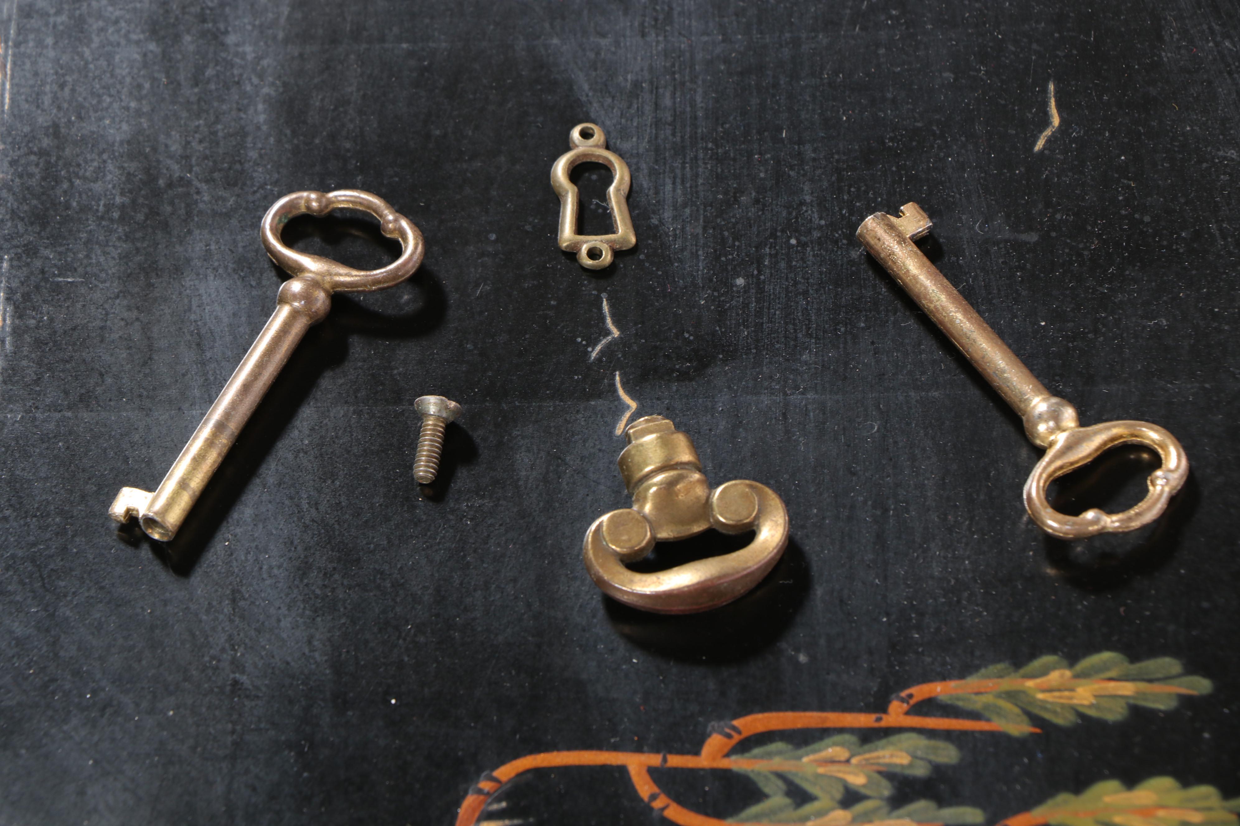 Jasper Cabinet Co. Chinoiserie Style Black Lacquered China Cabinet