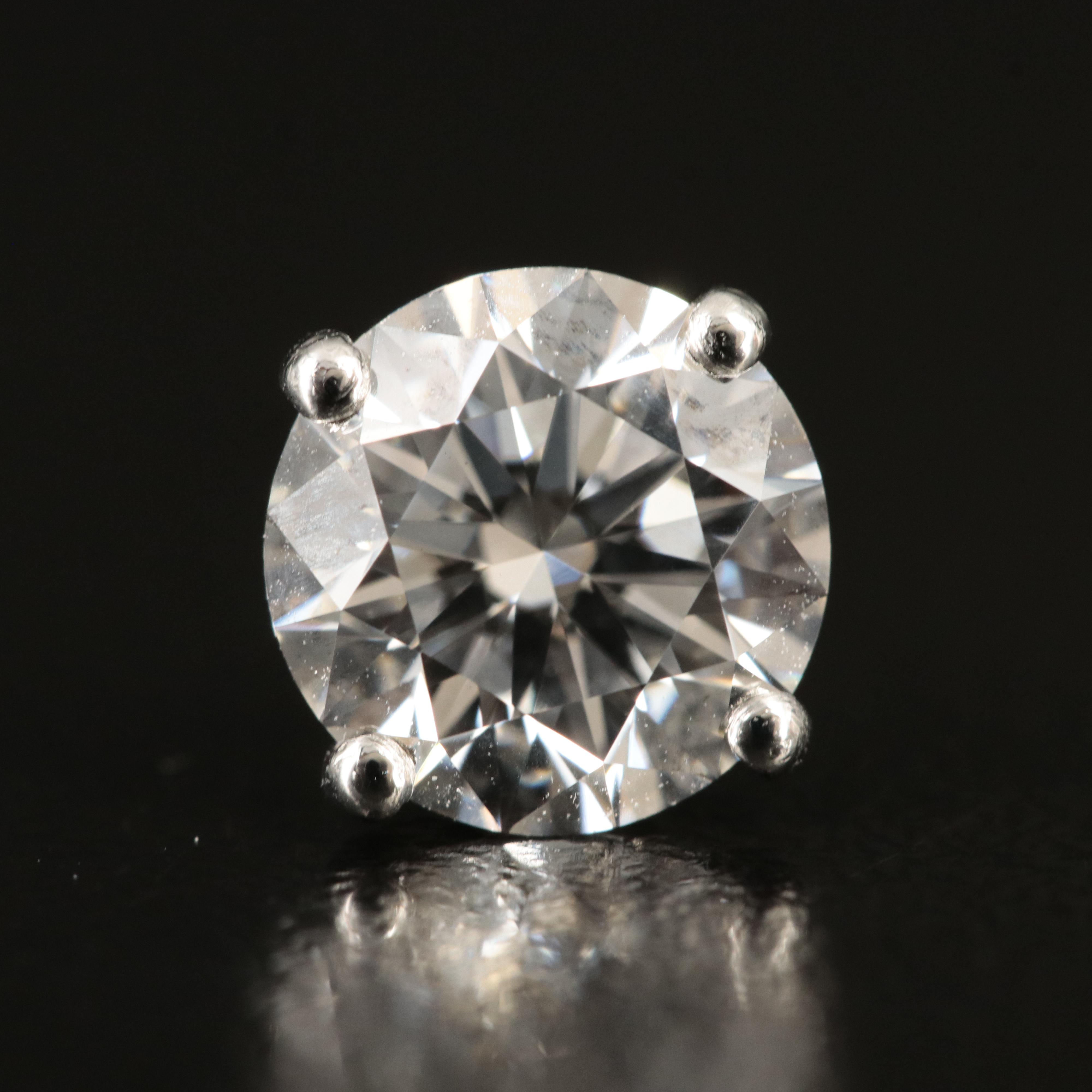 Platinum 3.21 CTW Lab Grown Diamond Martini Stud Earrings with IGI Reports