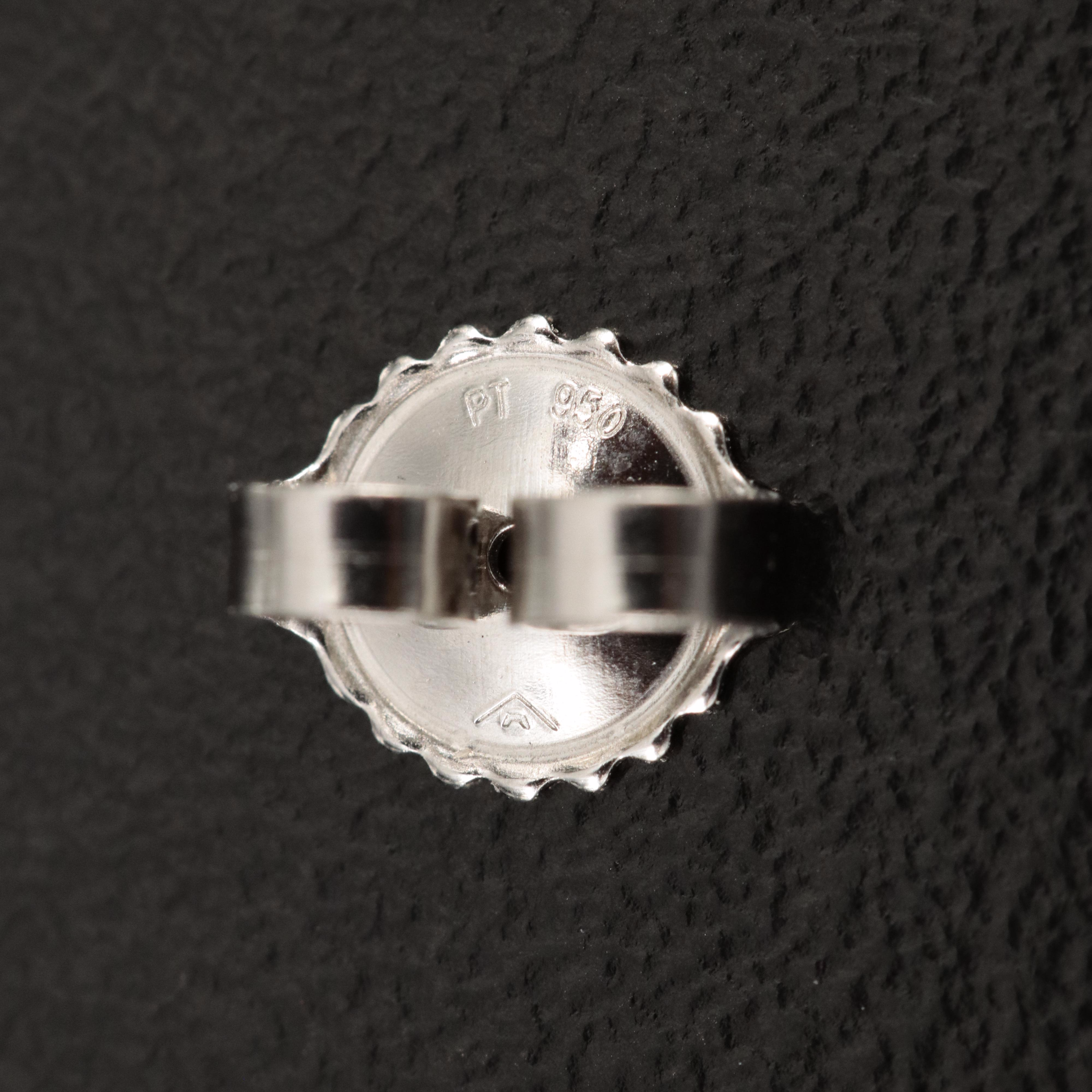 Platinum 3.21 CTW Lab Grown Diamond Martini Stud Earrings with IGI Reports