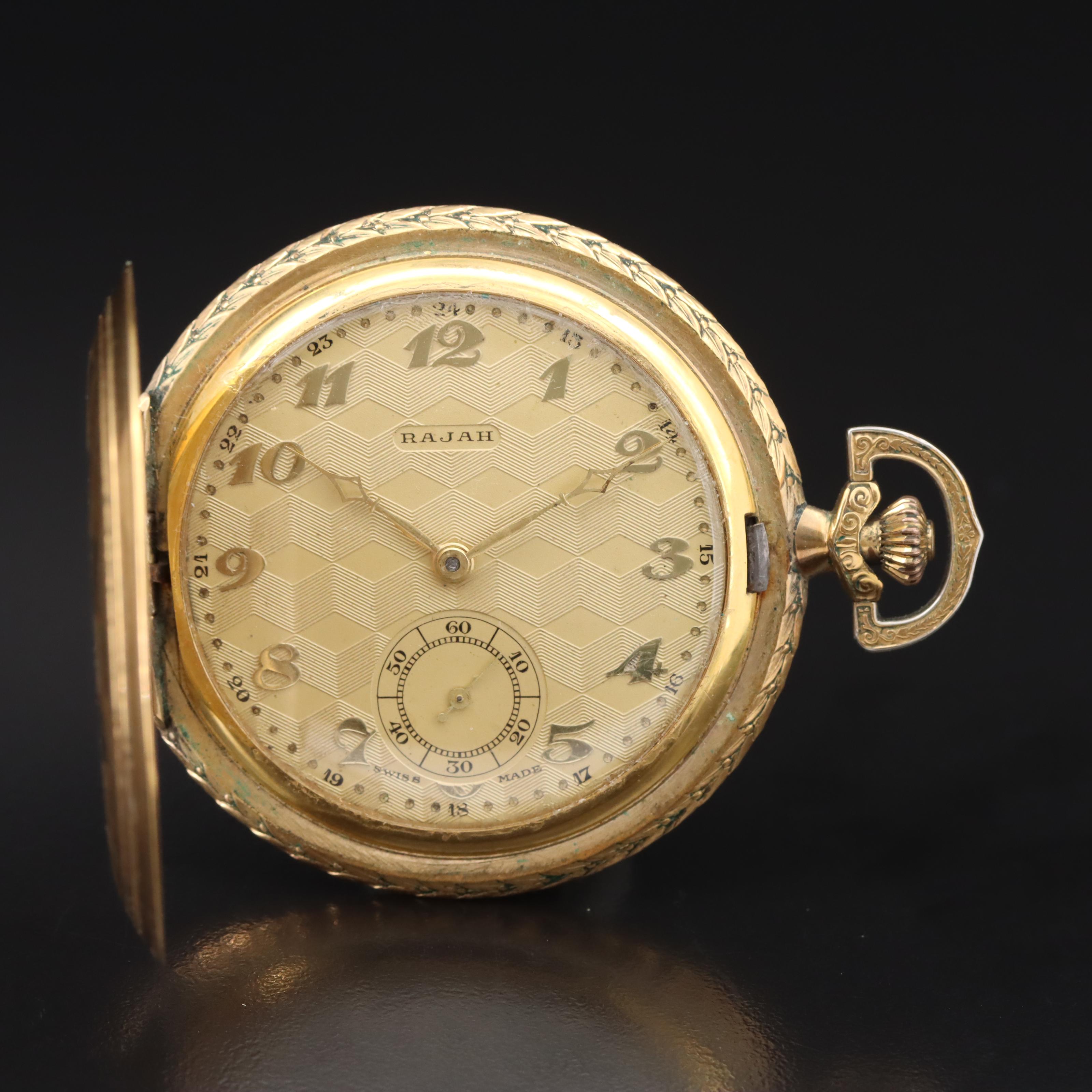 Vintage Rajah Hunter Pocket Watch