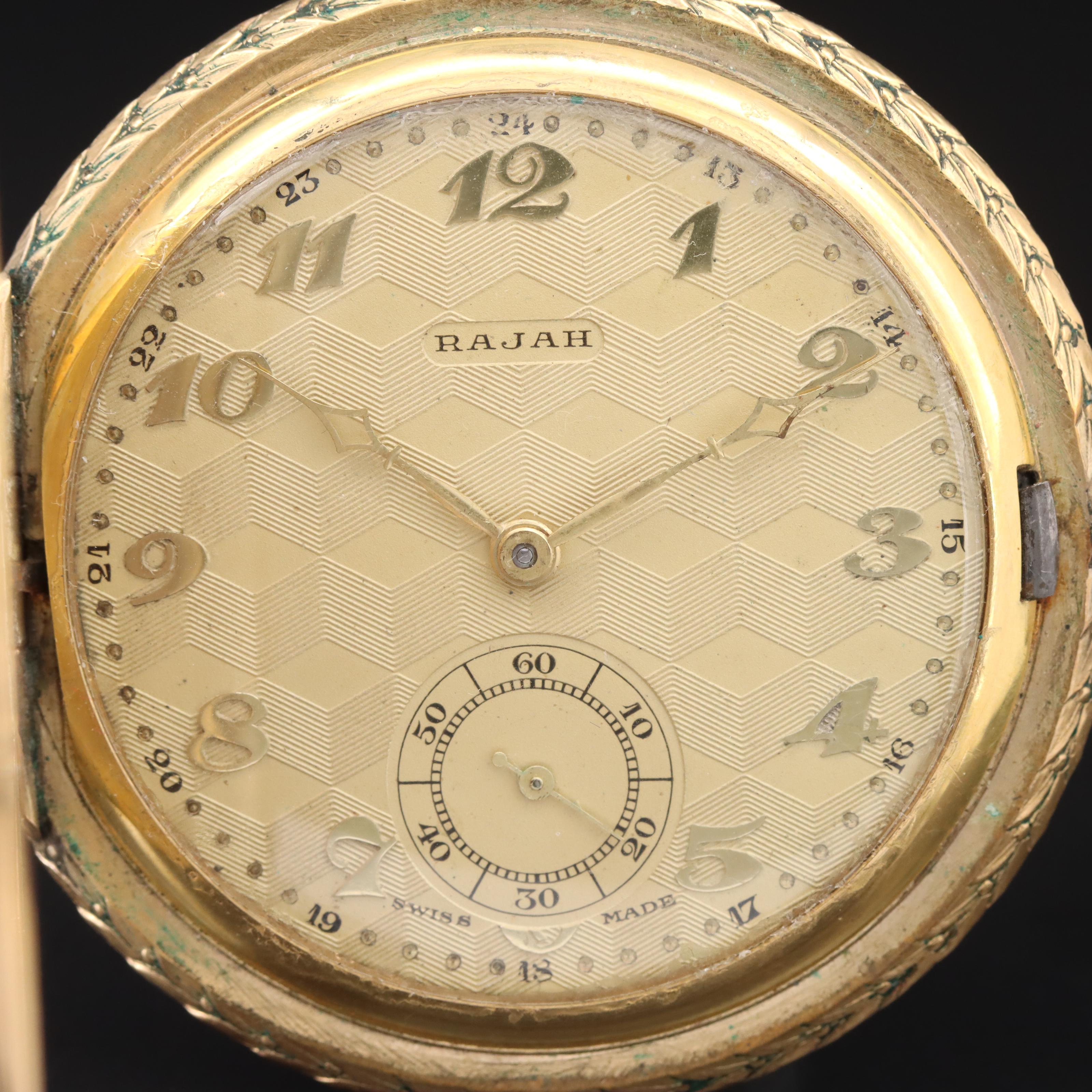 Vintage Rajah Hunter Pocket Watch