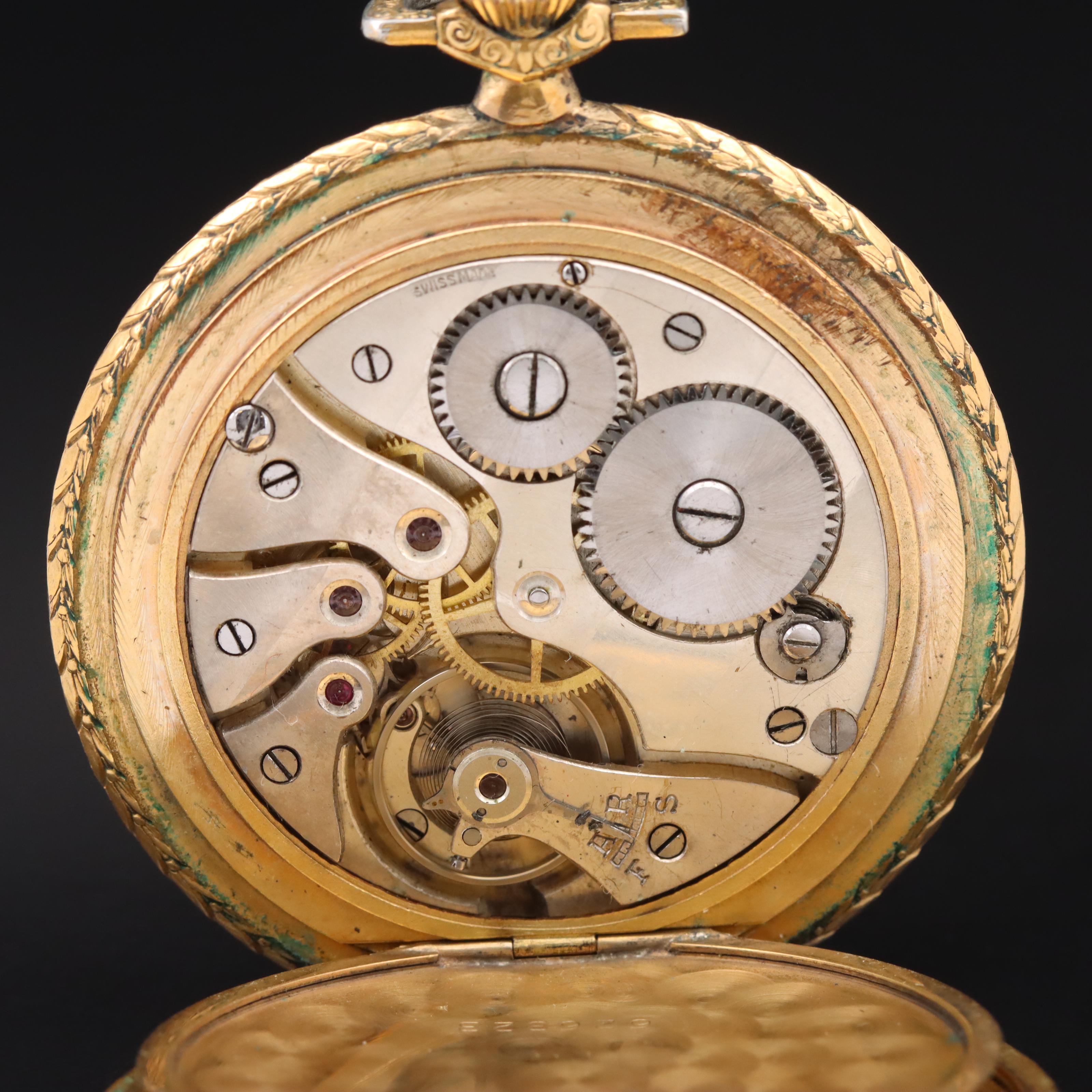 Vintage Rajah Hunter Pocket Watch