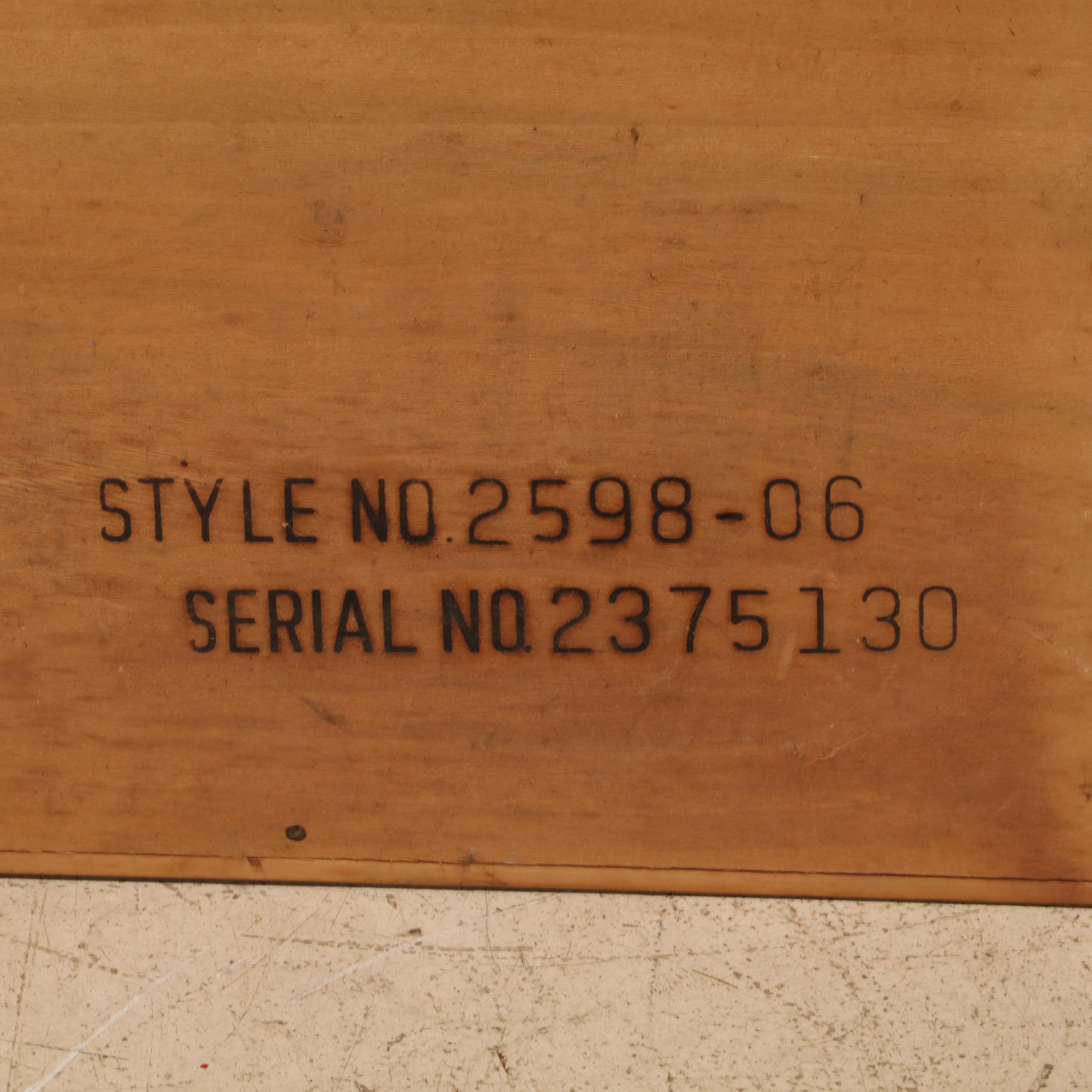 Hardwood Louvered Front Hardwood Record Trunk with Cushioned Top