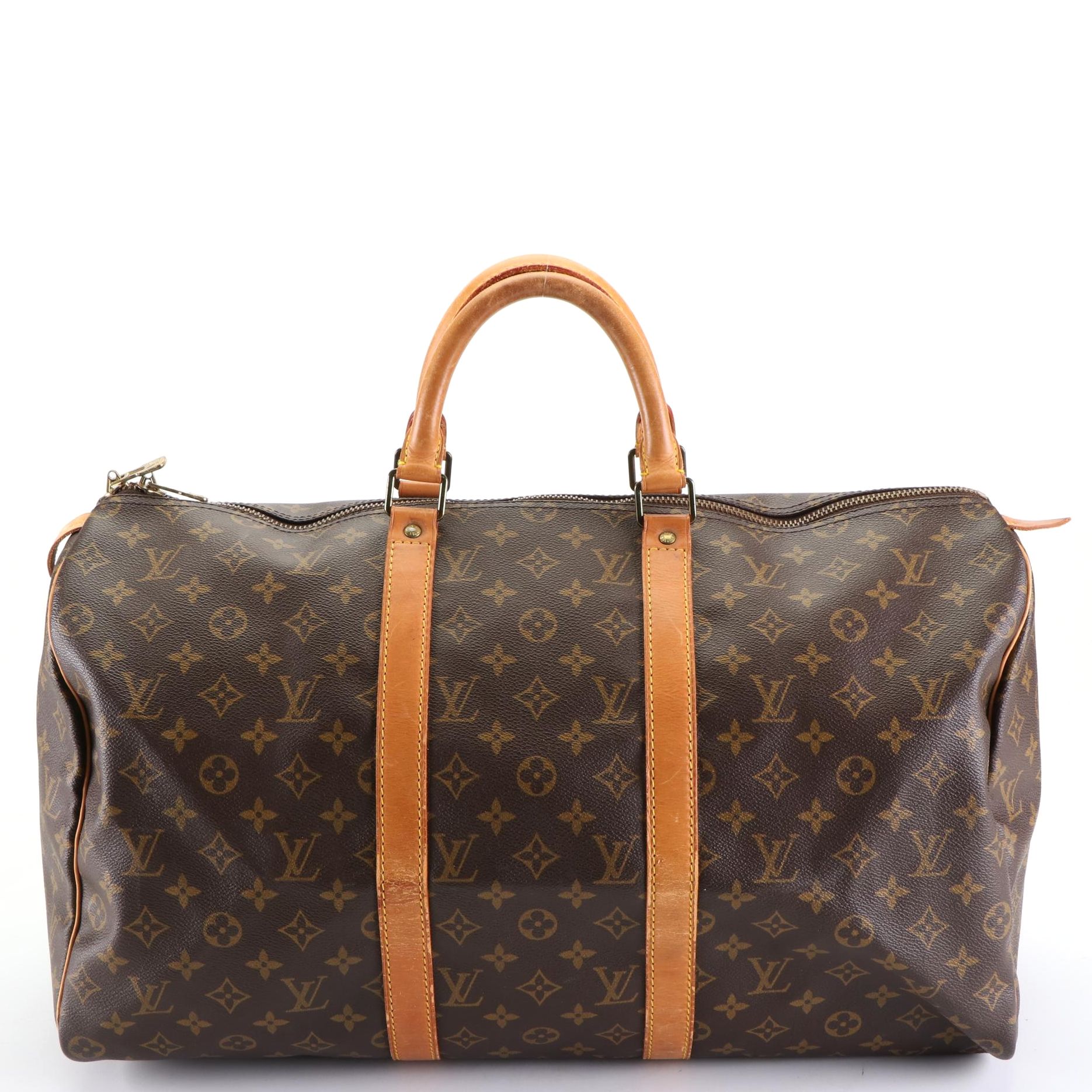 Louis Vuitton Keepall 50 in Monogram Canvas and Vachetta Leather
